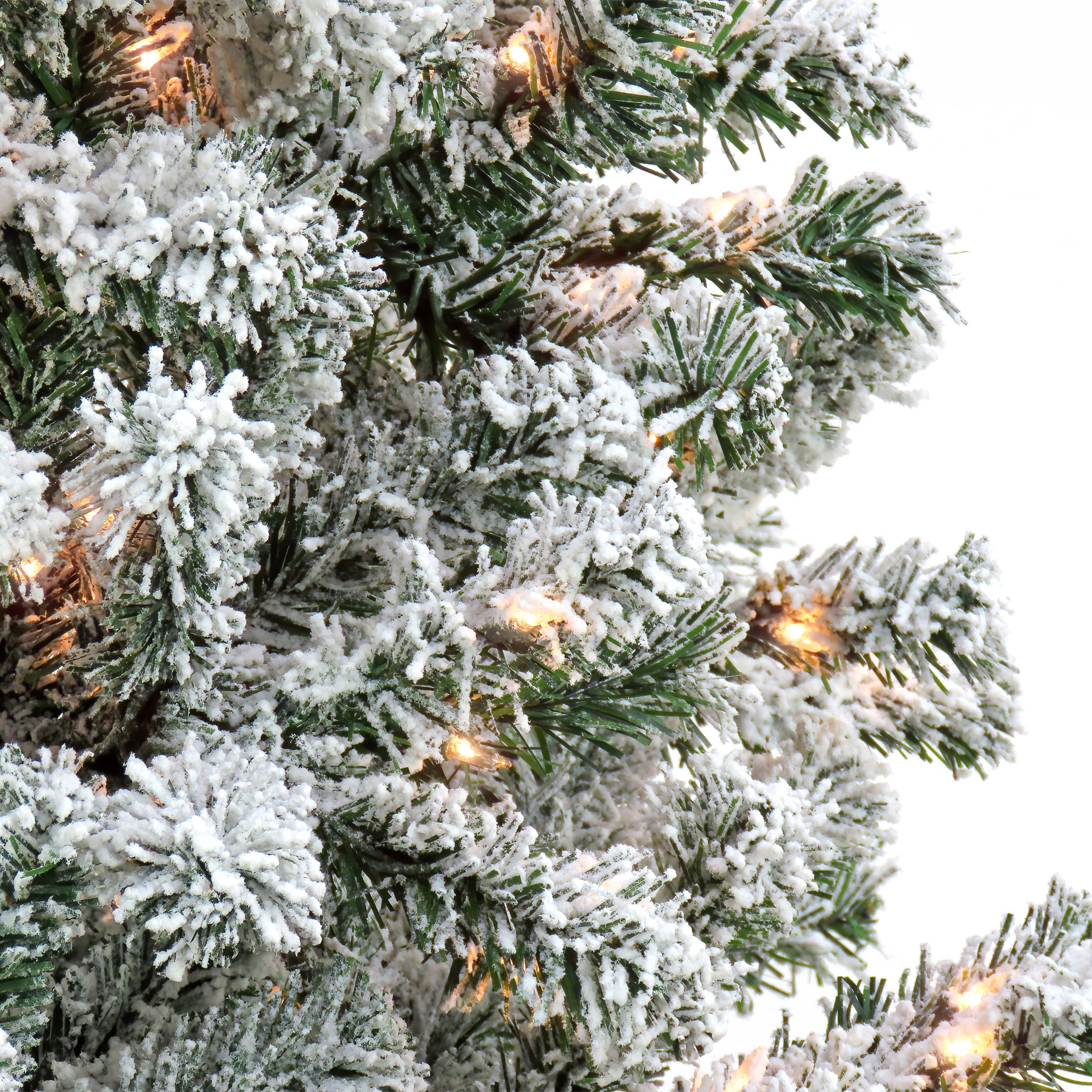 7.5 ft. Pre-Lit Frosted Bonnyville Spruce Tree with Clear Lights
