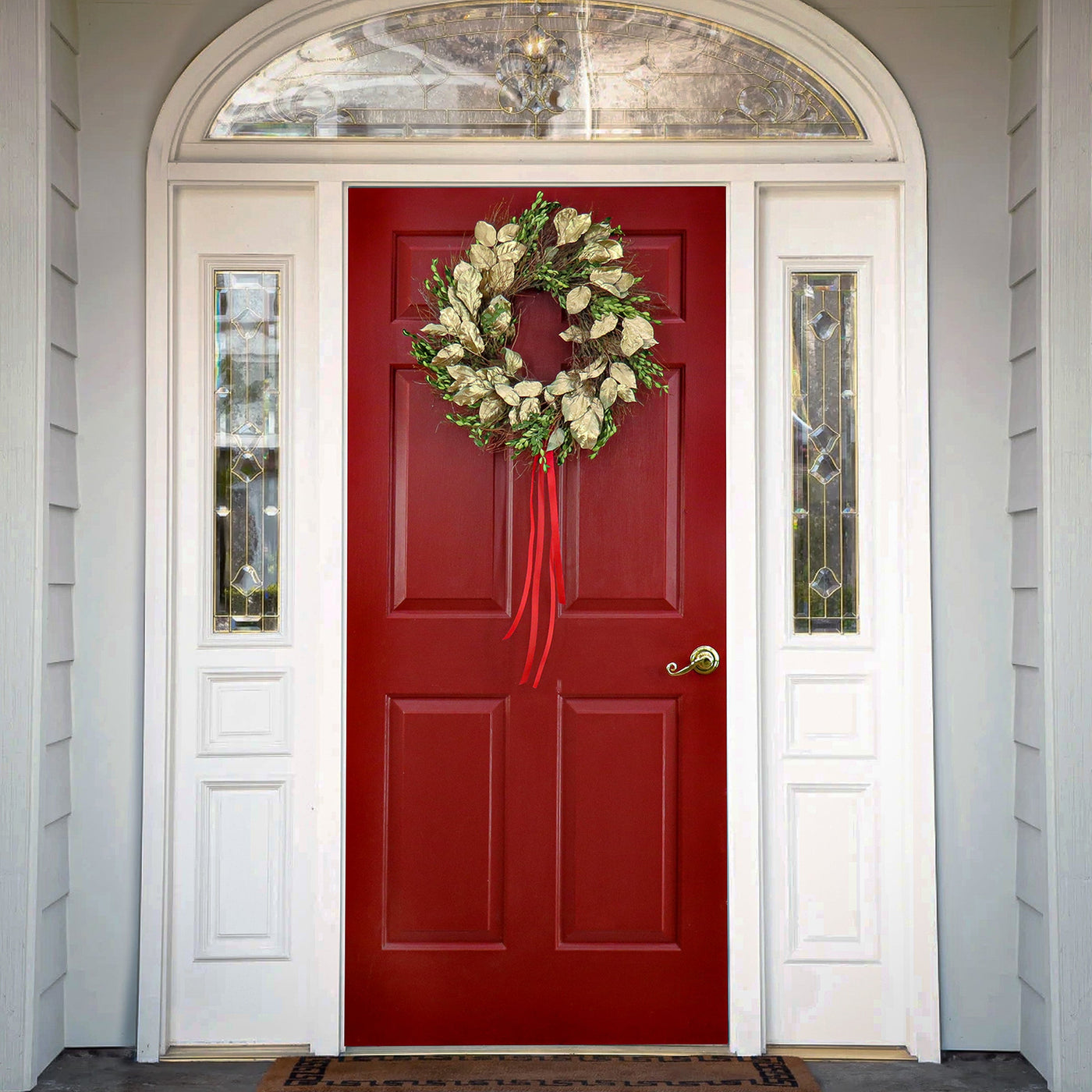22 in. Boxwood Holiday Decorated Wreath
