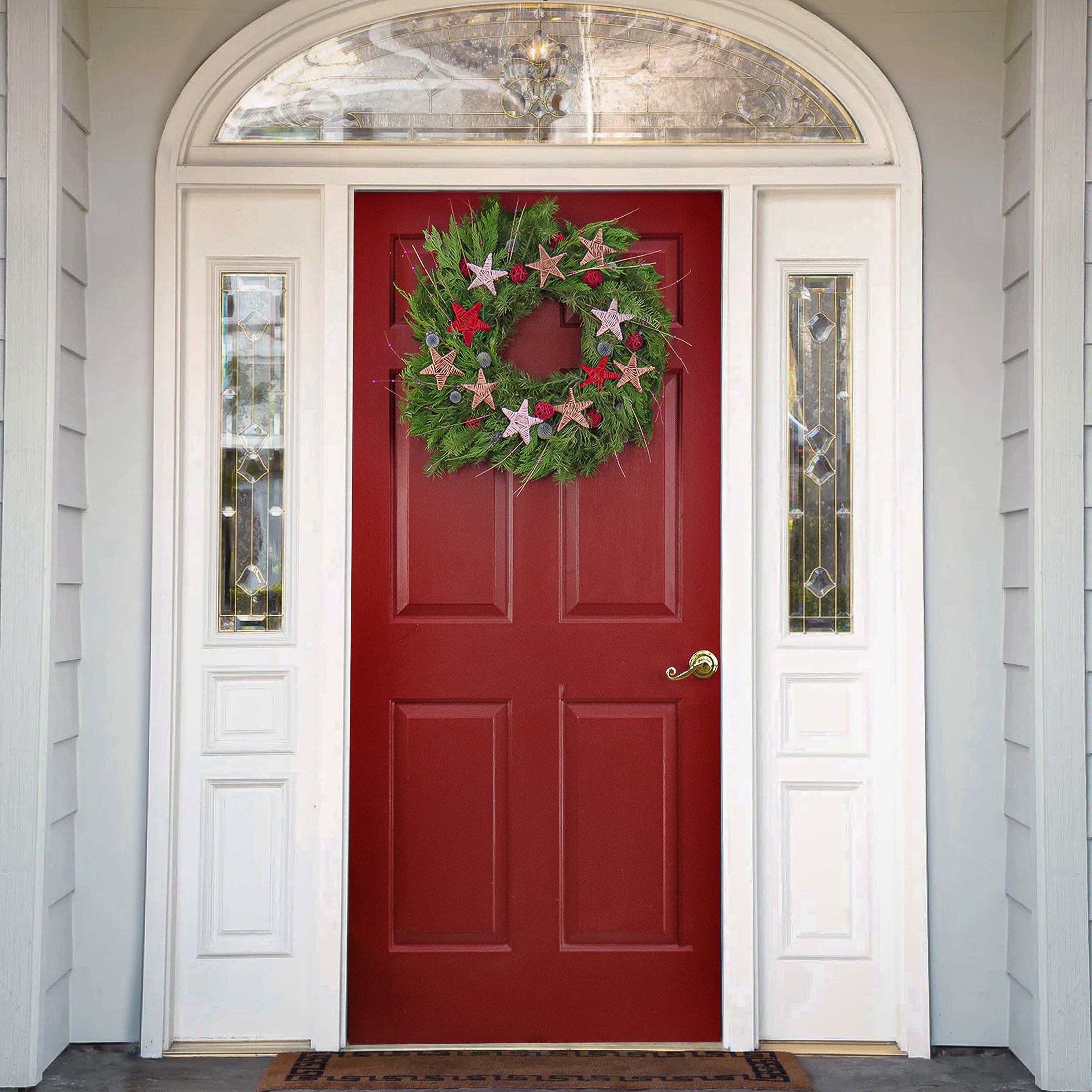 22 in. Fresh Evergreens Wreath