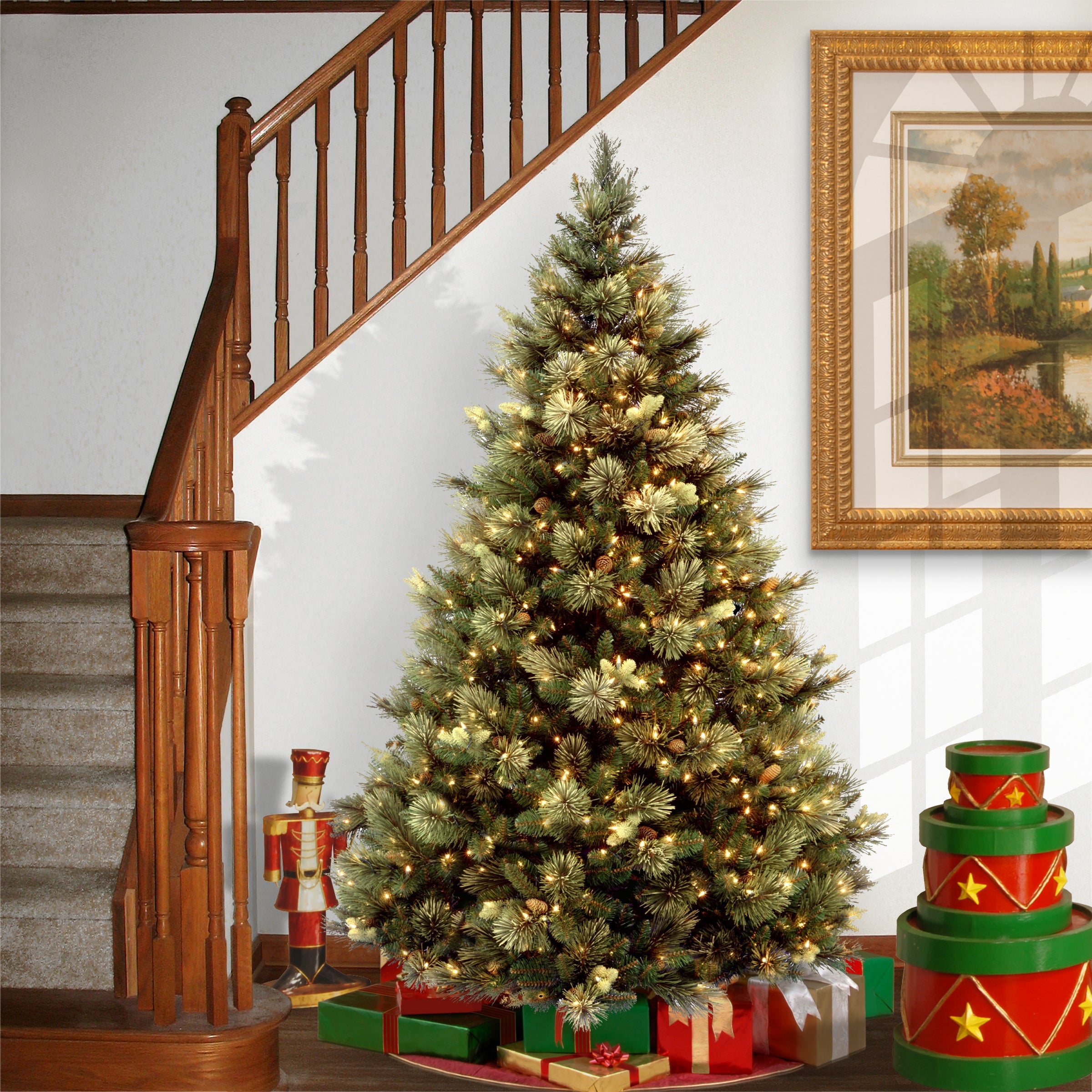6.5 ft. Pre-Lit Carolina Pine Tree with Clear Lights