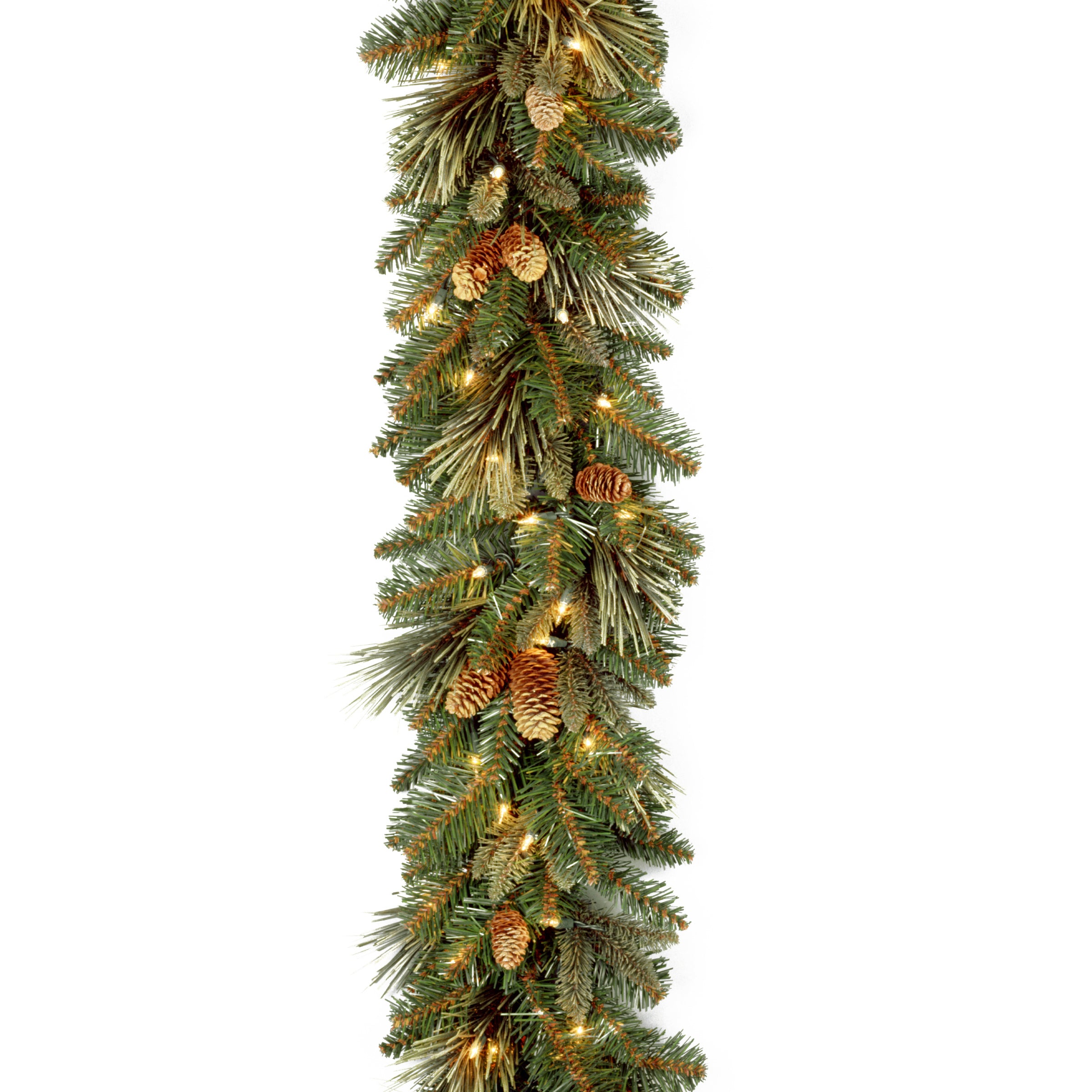 9 ft. Pre-Lit Carolina Pine Garland with LED Lights
