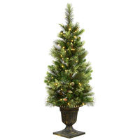 4.5 ft. Pre-Lit Carolina Pine Tree with LED Lights