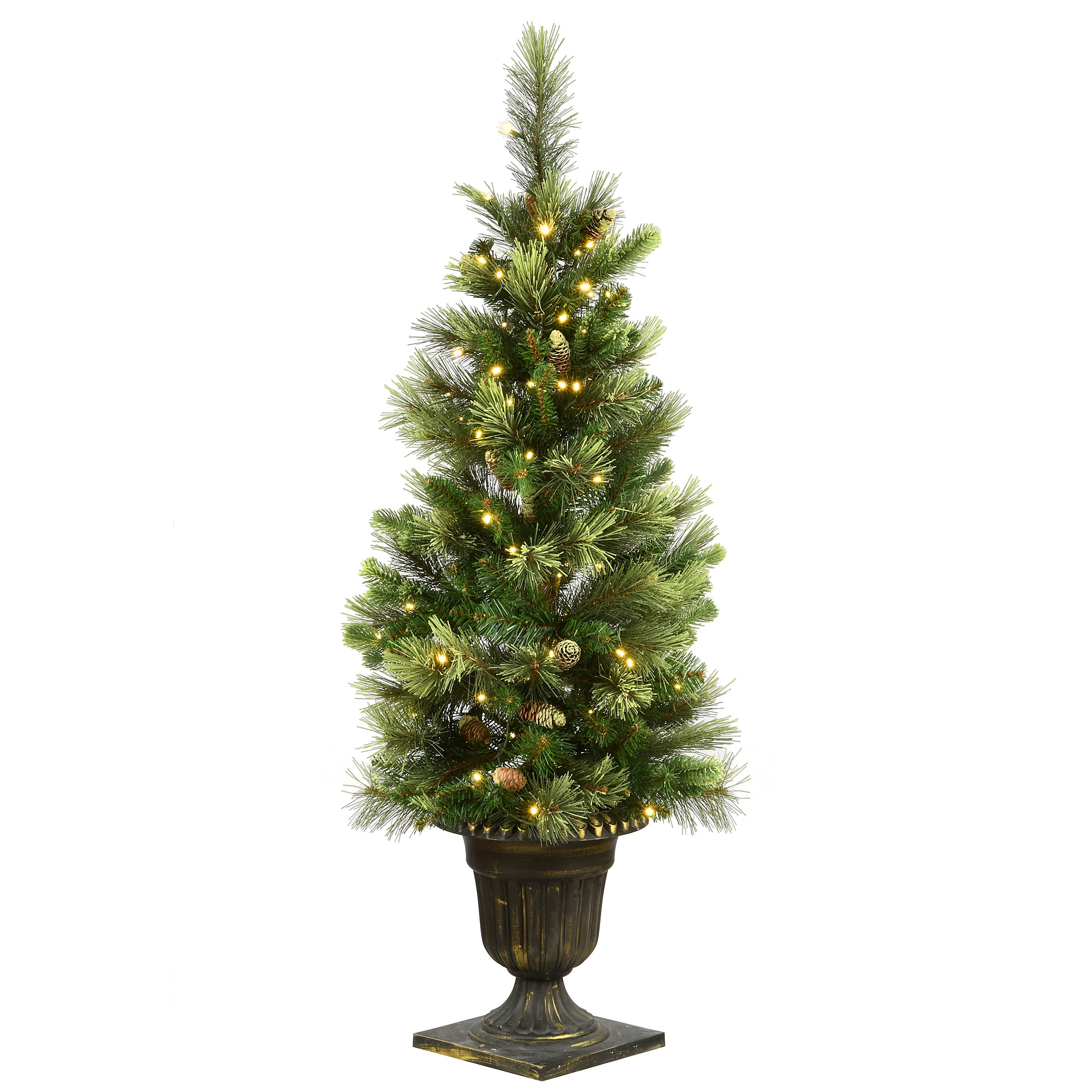 4.5 ft. Pre-Lit Carolina Pine Tree with LED Lights