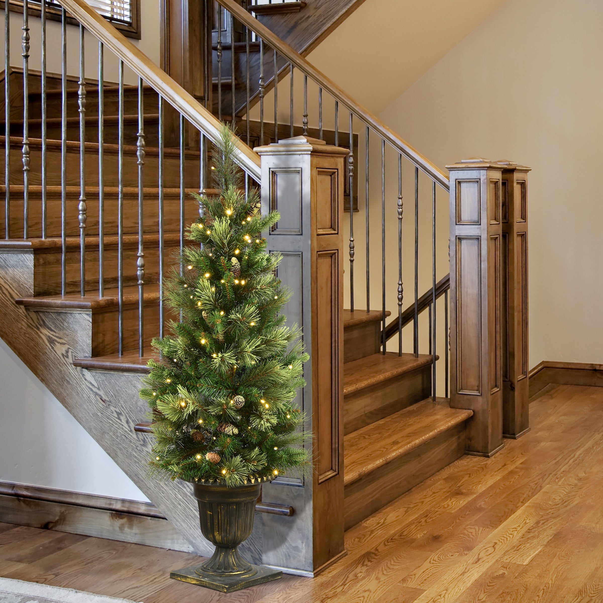 4.5 ft. Pre-Lit Carolina Pine Tree with LED Lights