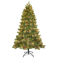 7.5 ft. Pre-Lit Cashmere Decorated Tree with Clear Lights