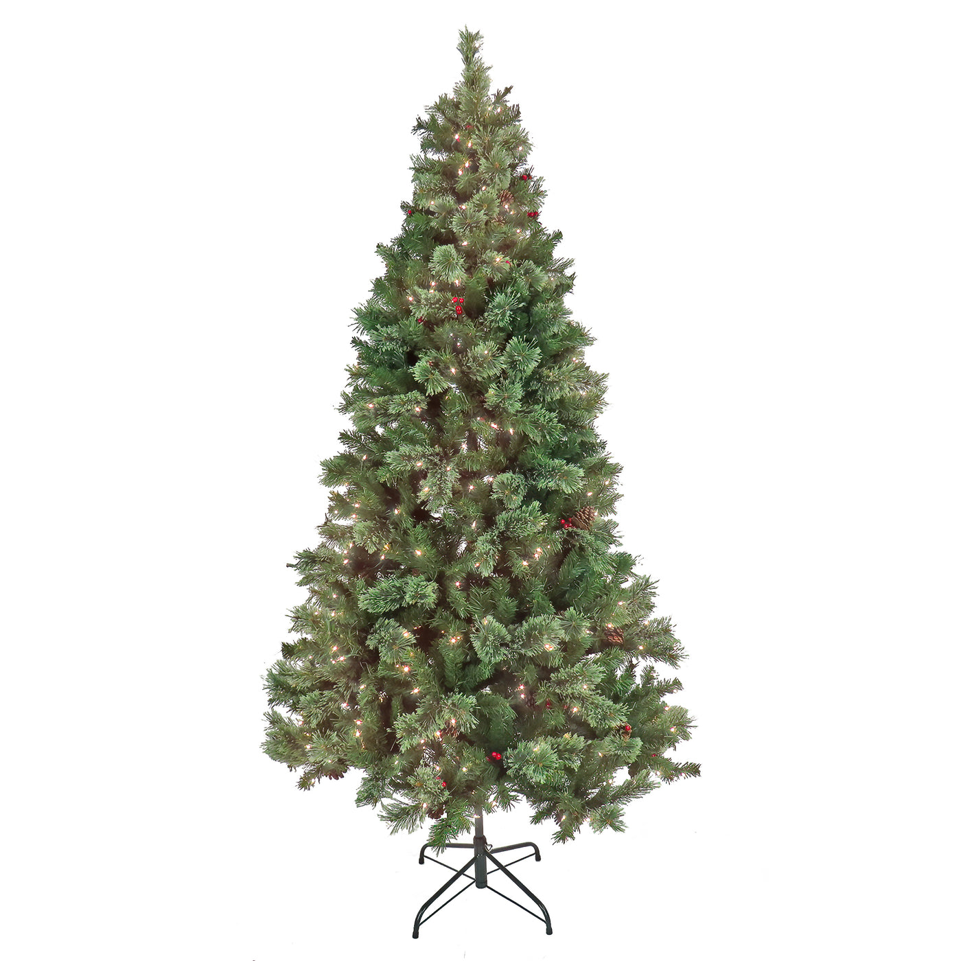 7.5 ft. Pre-Lit Cashmere Decorated Tree with Clear Lights-UL