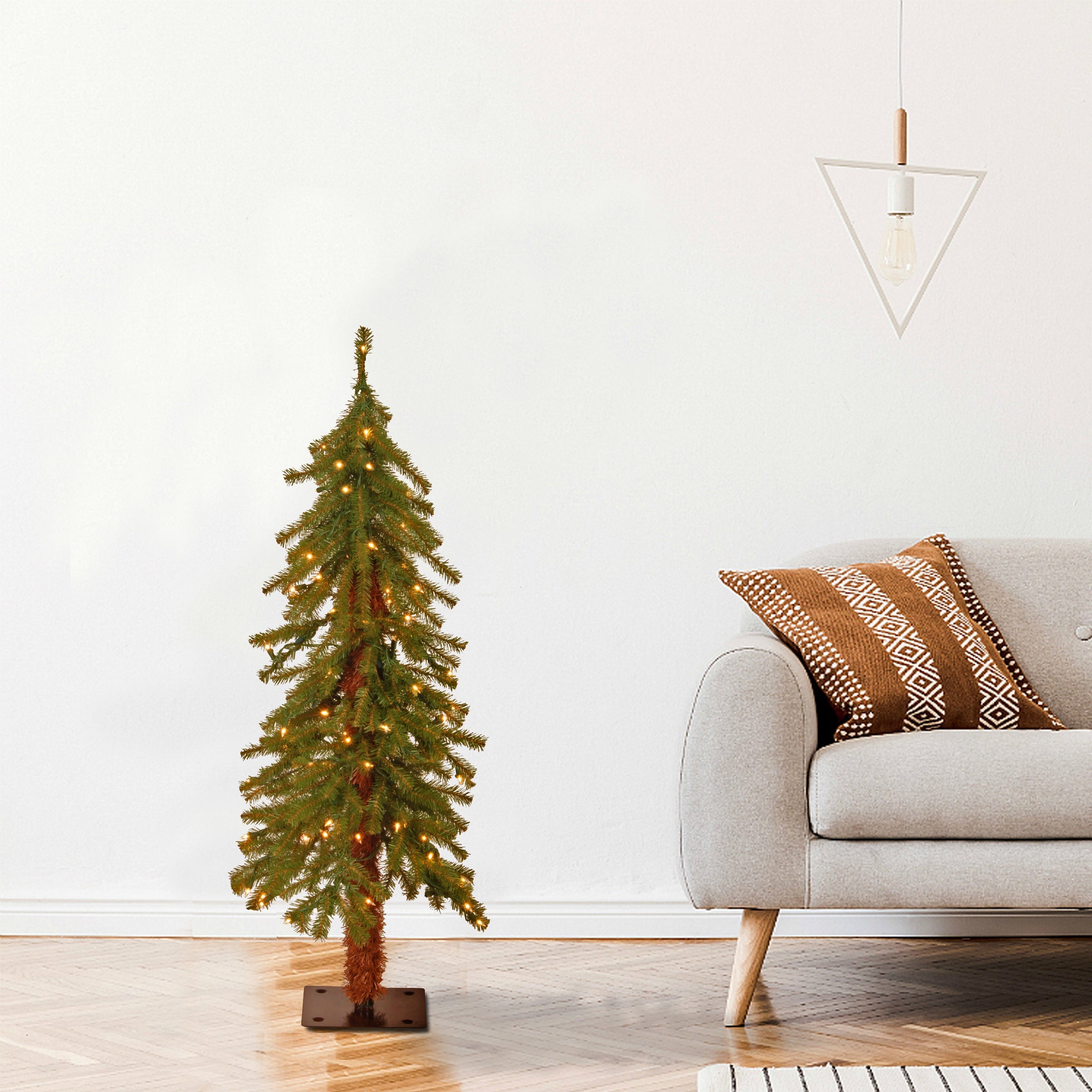 3 ft. Pre-Lit Hickory Cedar Tree with Clear Lights