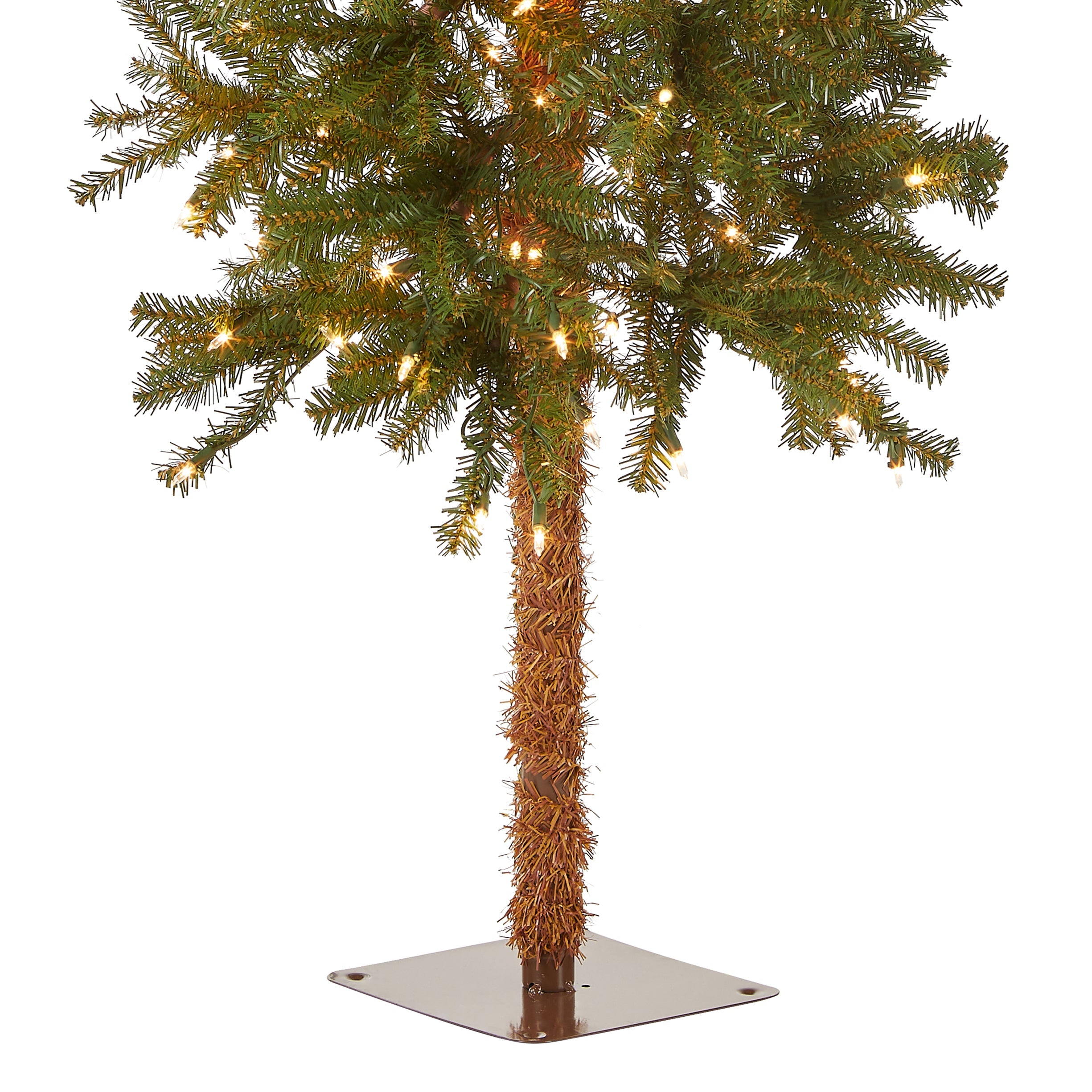 5 ft. Pre-Lit Hickory Cedar Slim Tree with Clear Lights