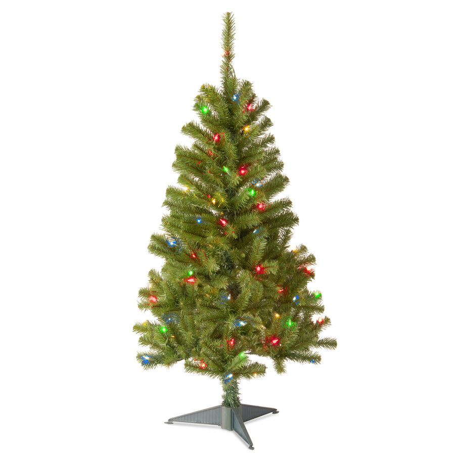 4 ft. Pre-Lit Canadian Fir Tree with Multicolor Lights