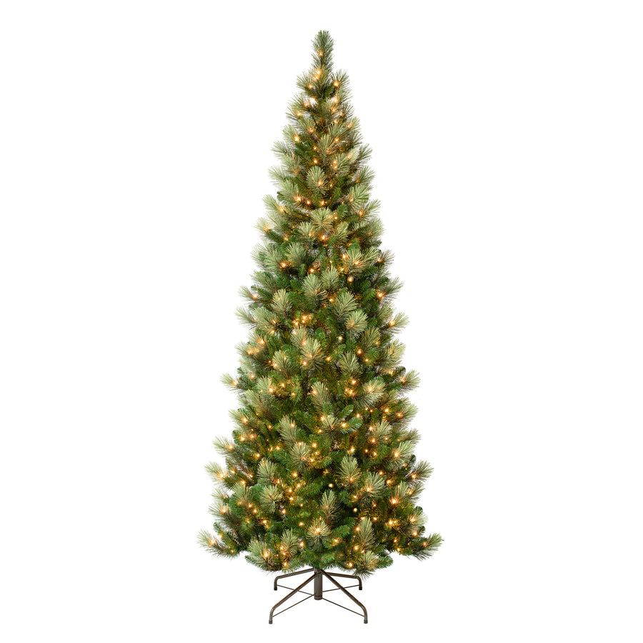 9 ft. Pre-Lit Charleston Pine Slim Tree with Clear Lights