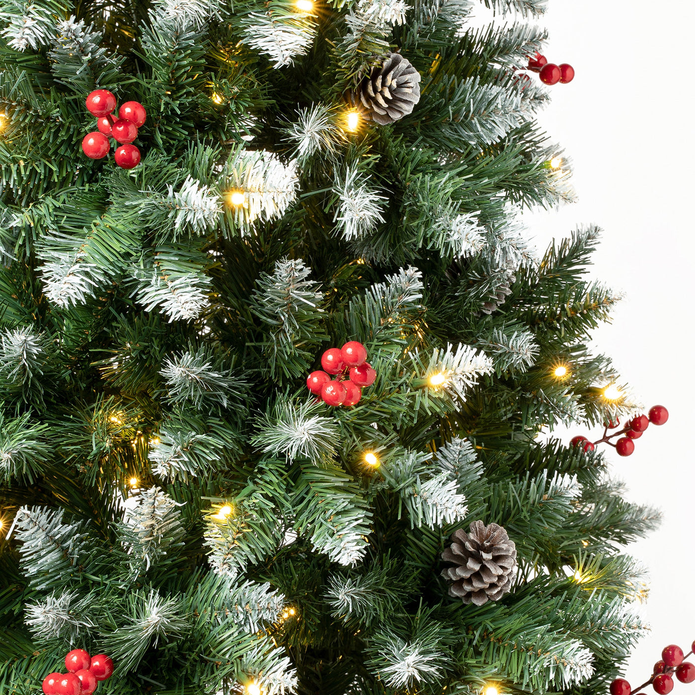 7.5 ft. Pre-Lit Cullen Slim Tree with Warm White LED Lights