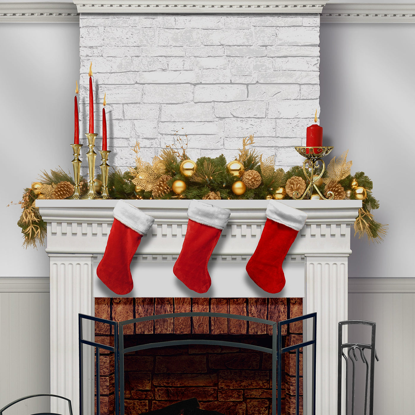6 ft. Pre-Lit Decorative Collection Elegance Swag with Clear Lights