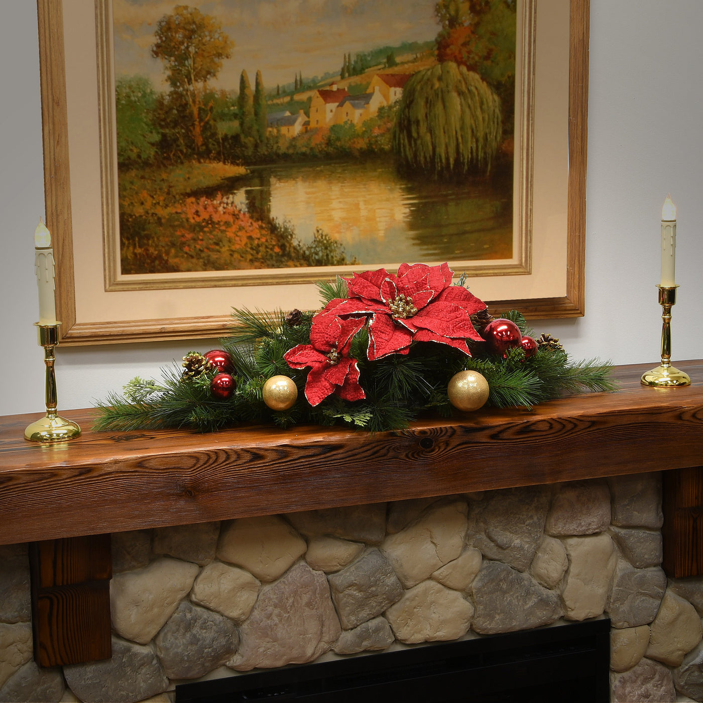 30 in. Decorative Collection Home for the Holidays Centerpiece