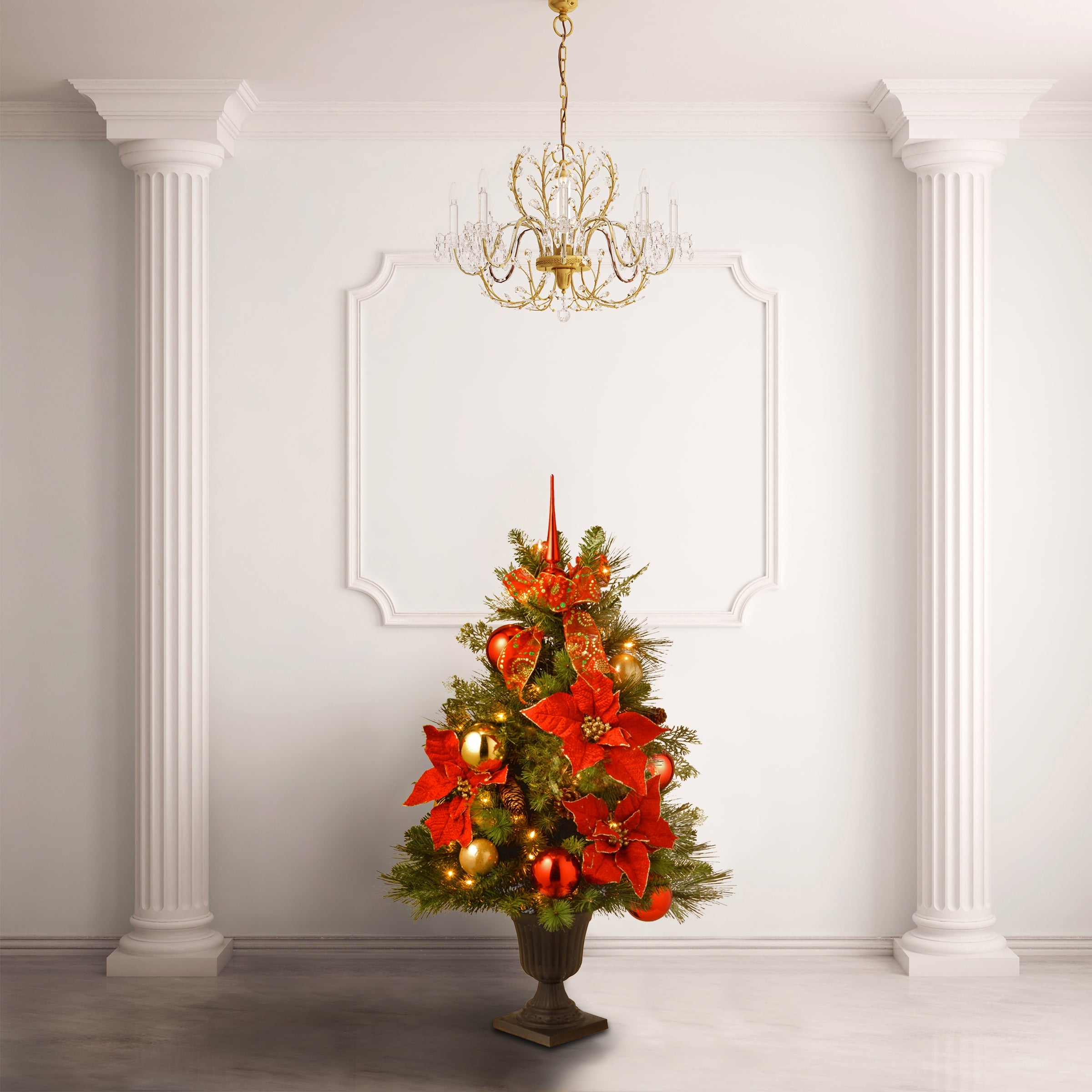 36 in. Pre-Lit Decorative Collection Tree with Clear Lights
