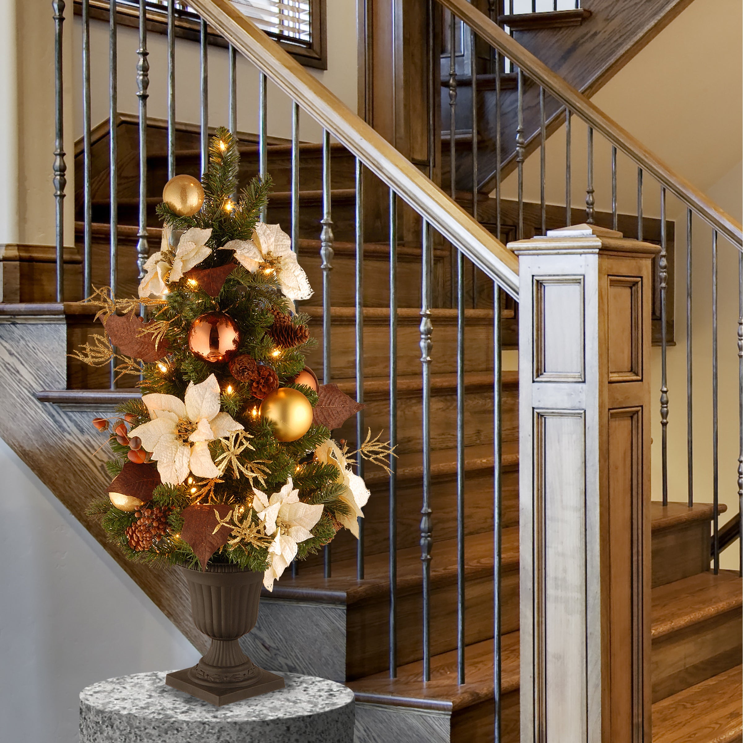 3 ft. Pre-Lit Decorative Collection Tree with Clear Lights