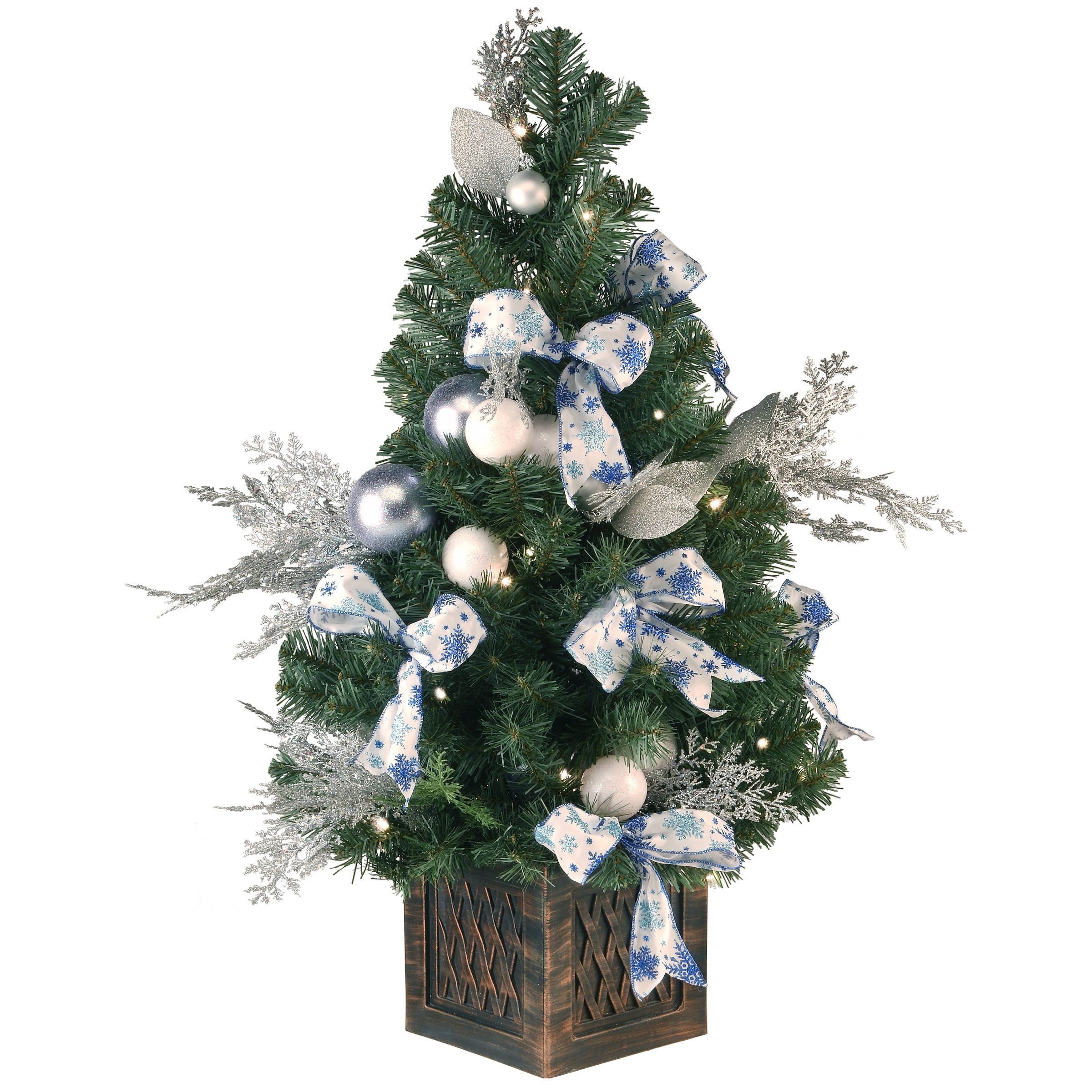 40 in. Pre-Lit Decorative Collection Ornament Tree with Clear Lights