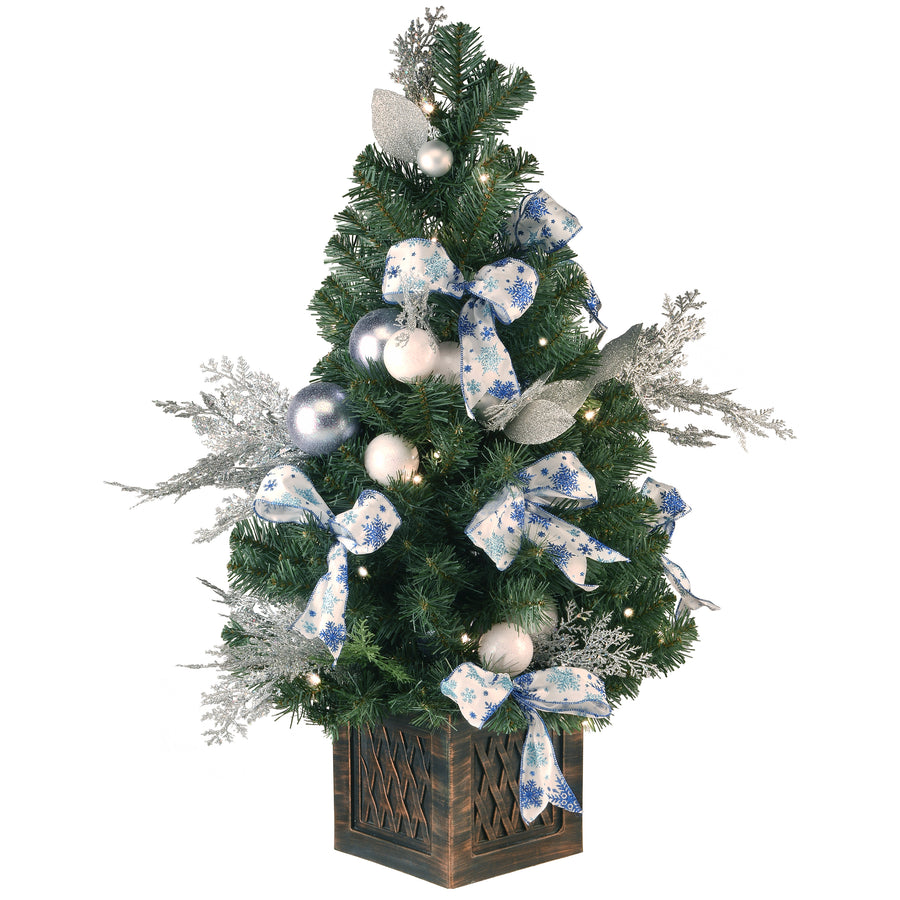 40 in. Pre-Lit Decorative Collection Ornament Tree with Clear Lights