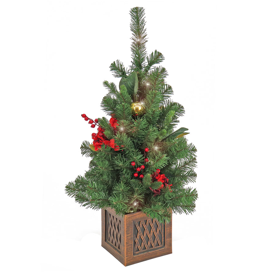 NTC 36 in. Christmas Vienna Waltz Decorated Tree with Warm White LED Lights