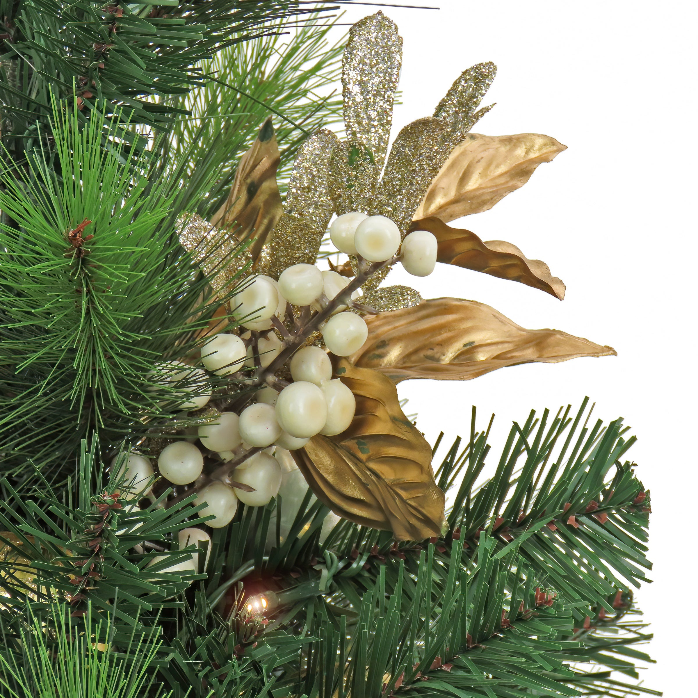 3 ft. Pre-Lit Yuletide Glam Tree with Warm White LED Lights