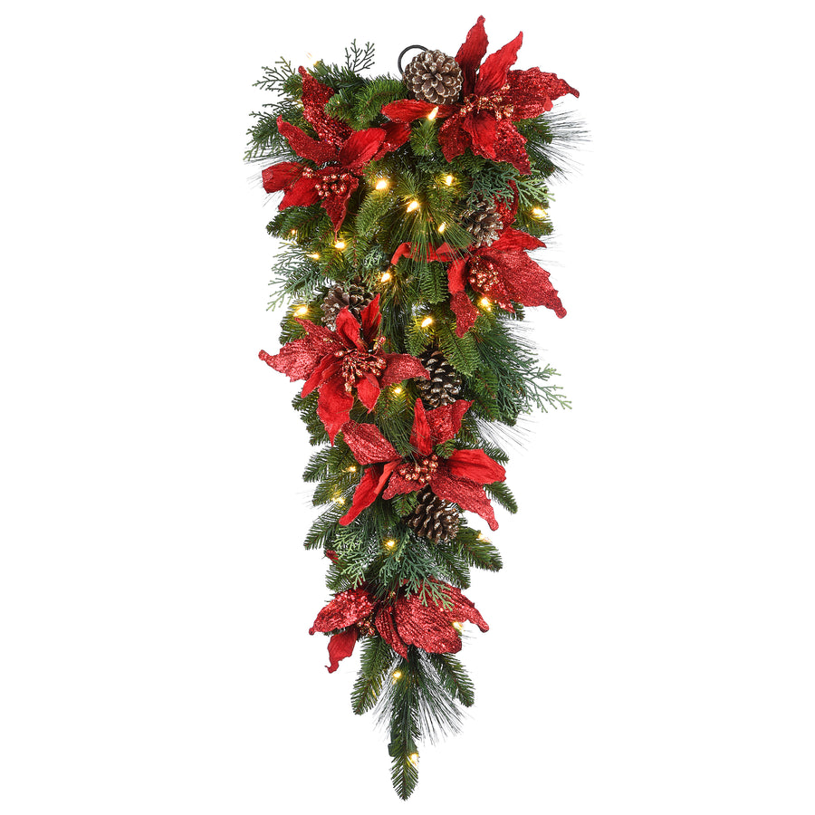 36 in. Pre-Lit Decorative Collection Teardrop with LED Lights