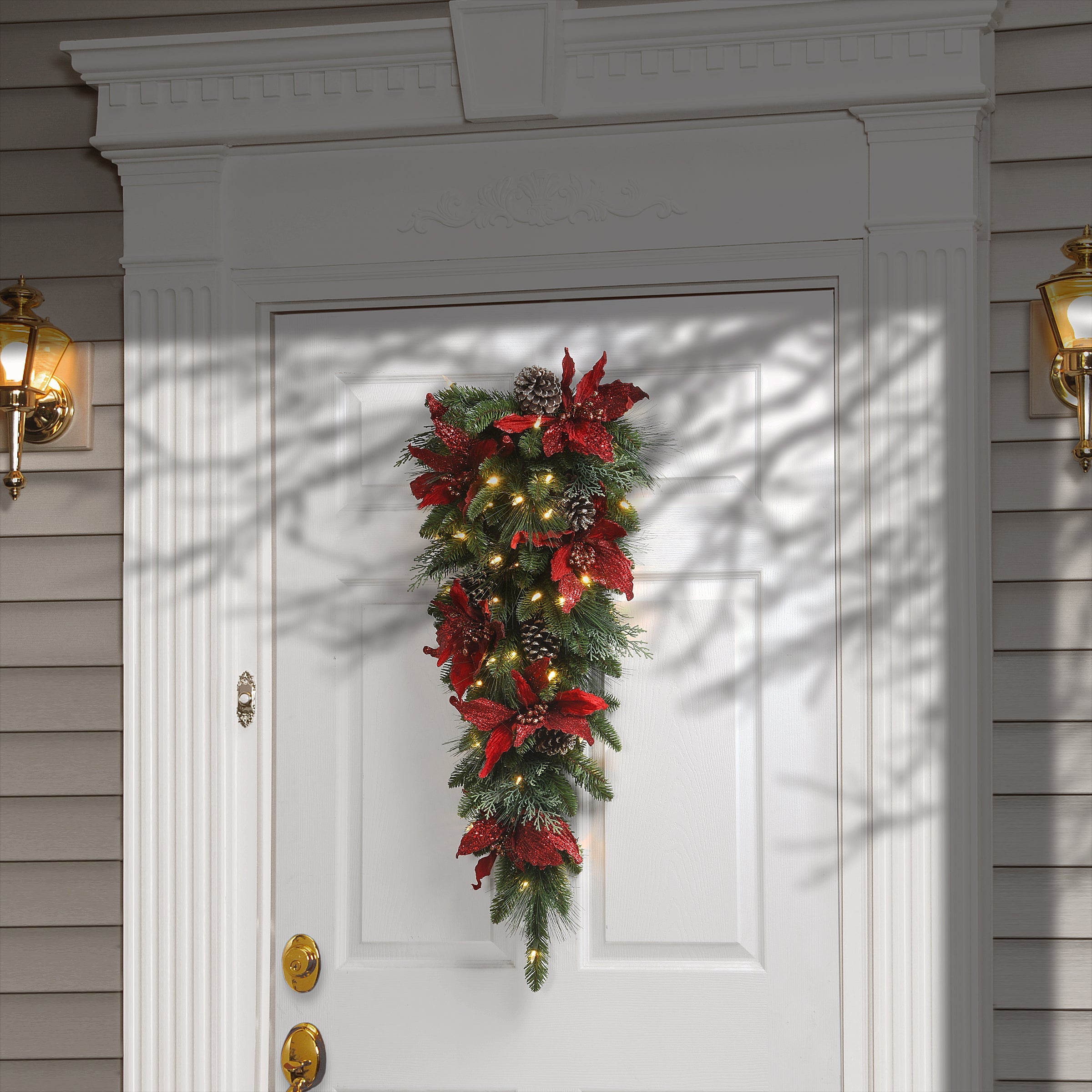 36 in. Pre-Lit Decorative Collection Teardrop with LED Lights