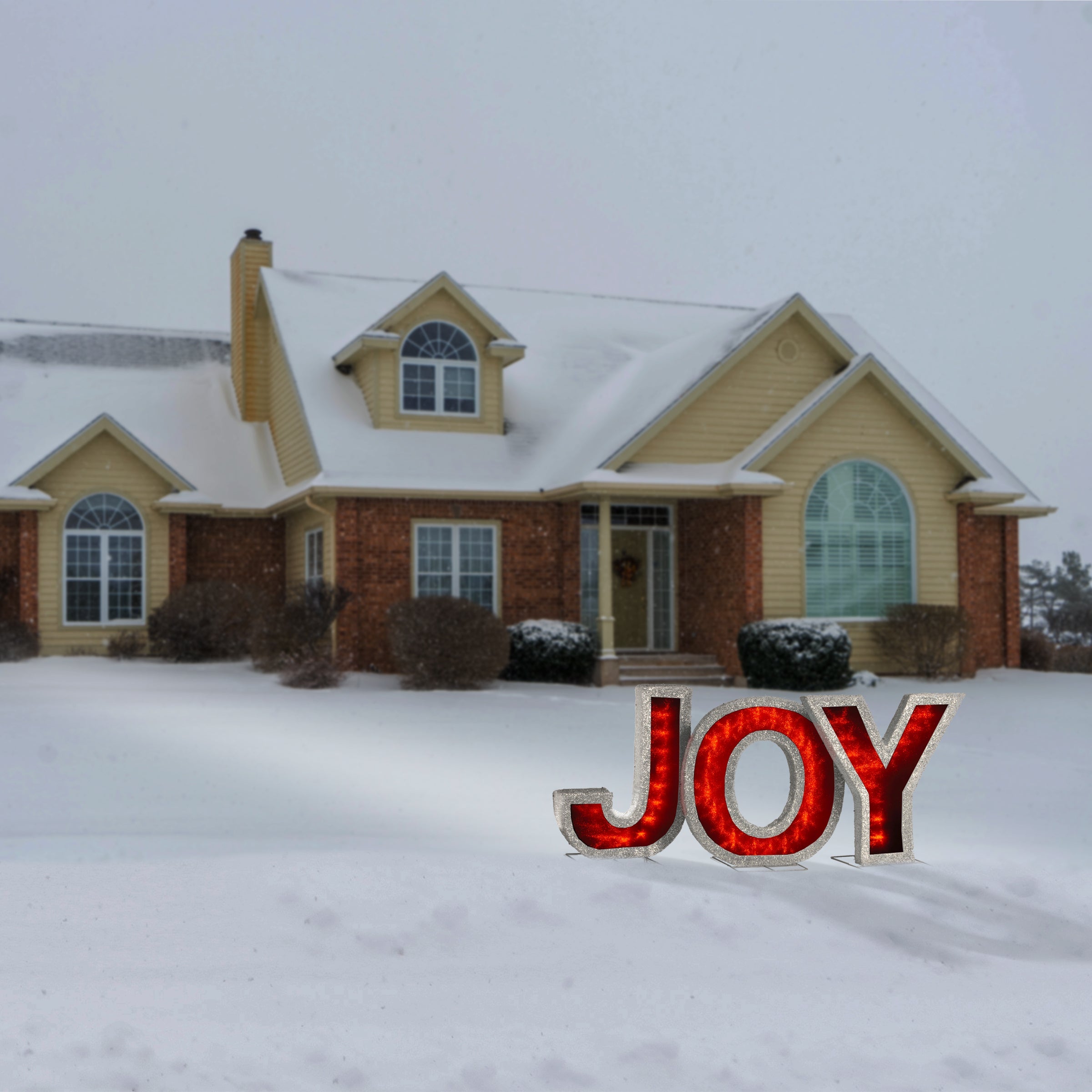 Pre-Lit LED JOY Decoration