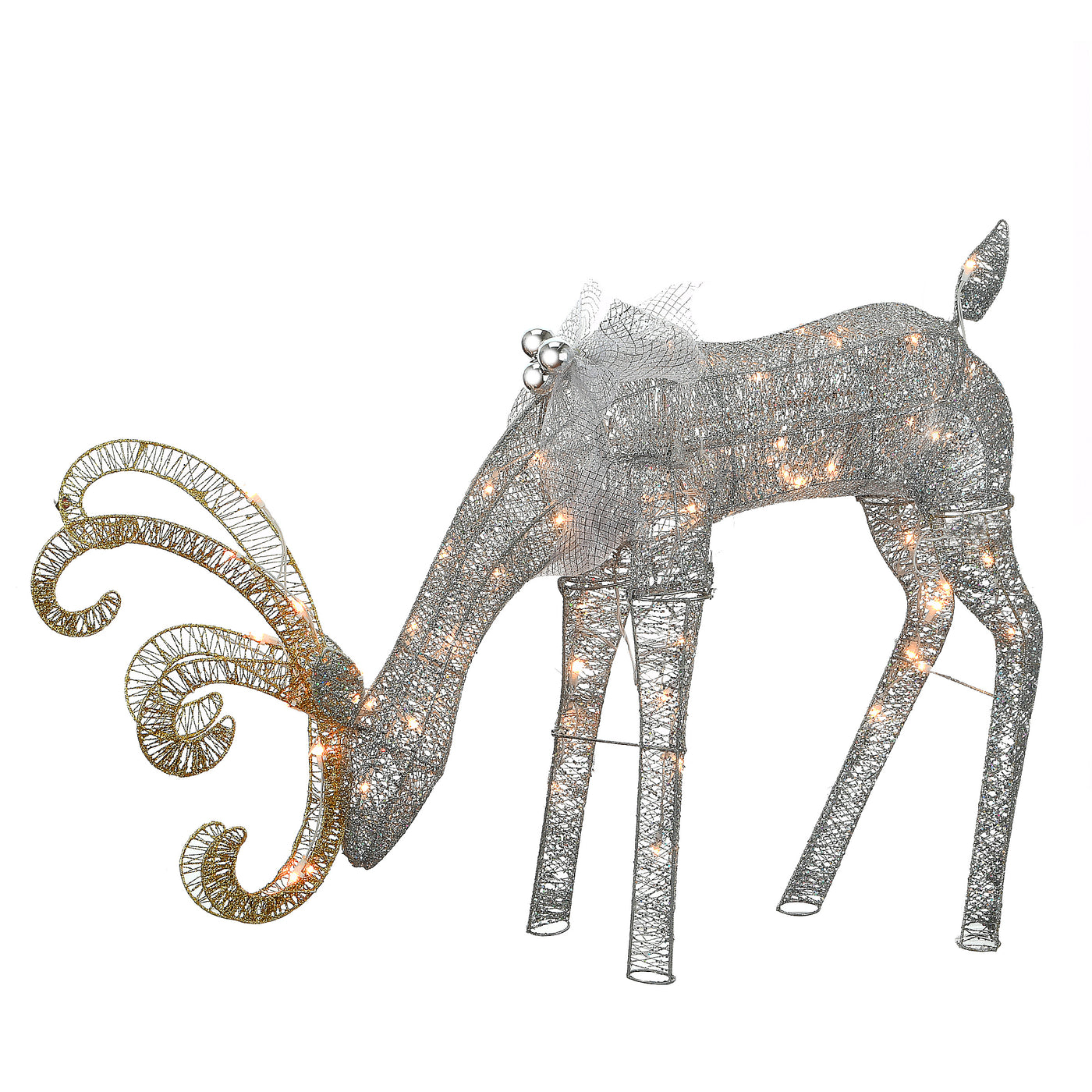 28 in. Reindeer Decoration with LED Lights