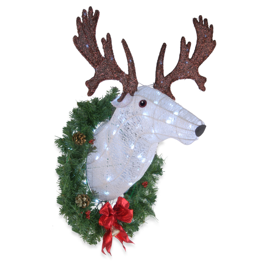 30 in. PreLit Wall Mounted Buck