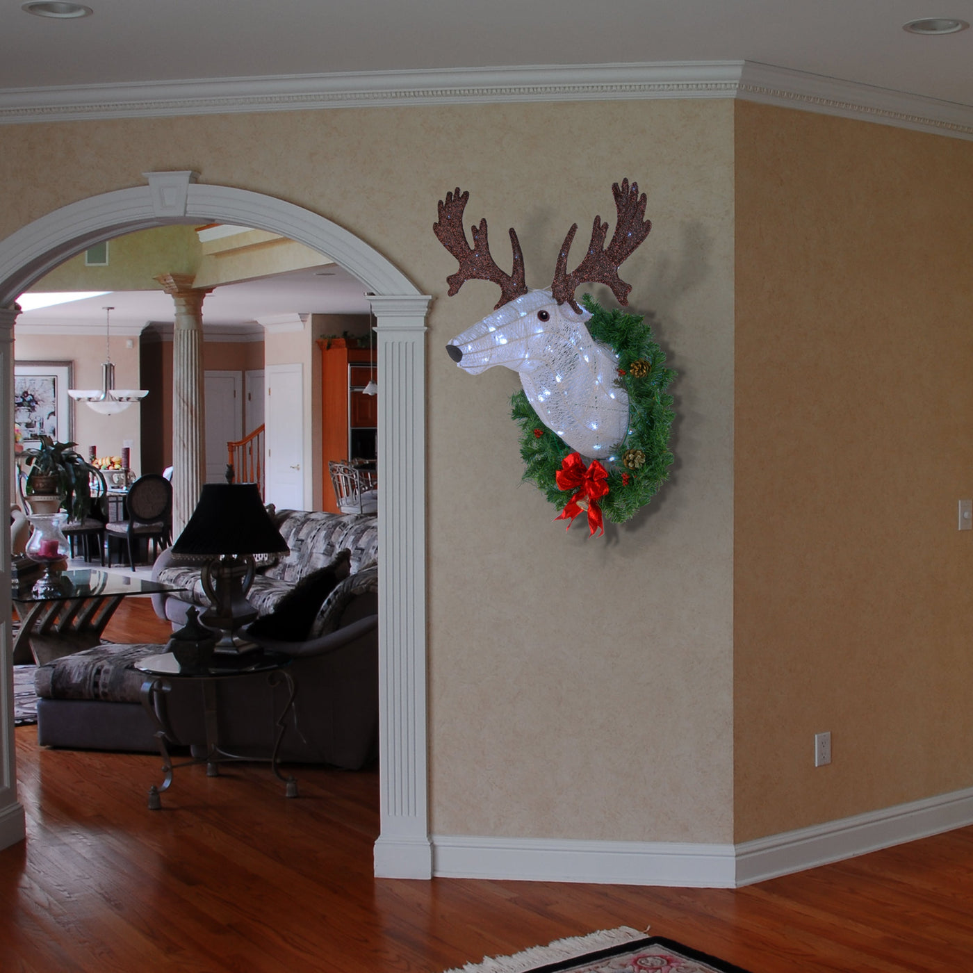 30 in. PreLit Wall Mounted Buck