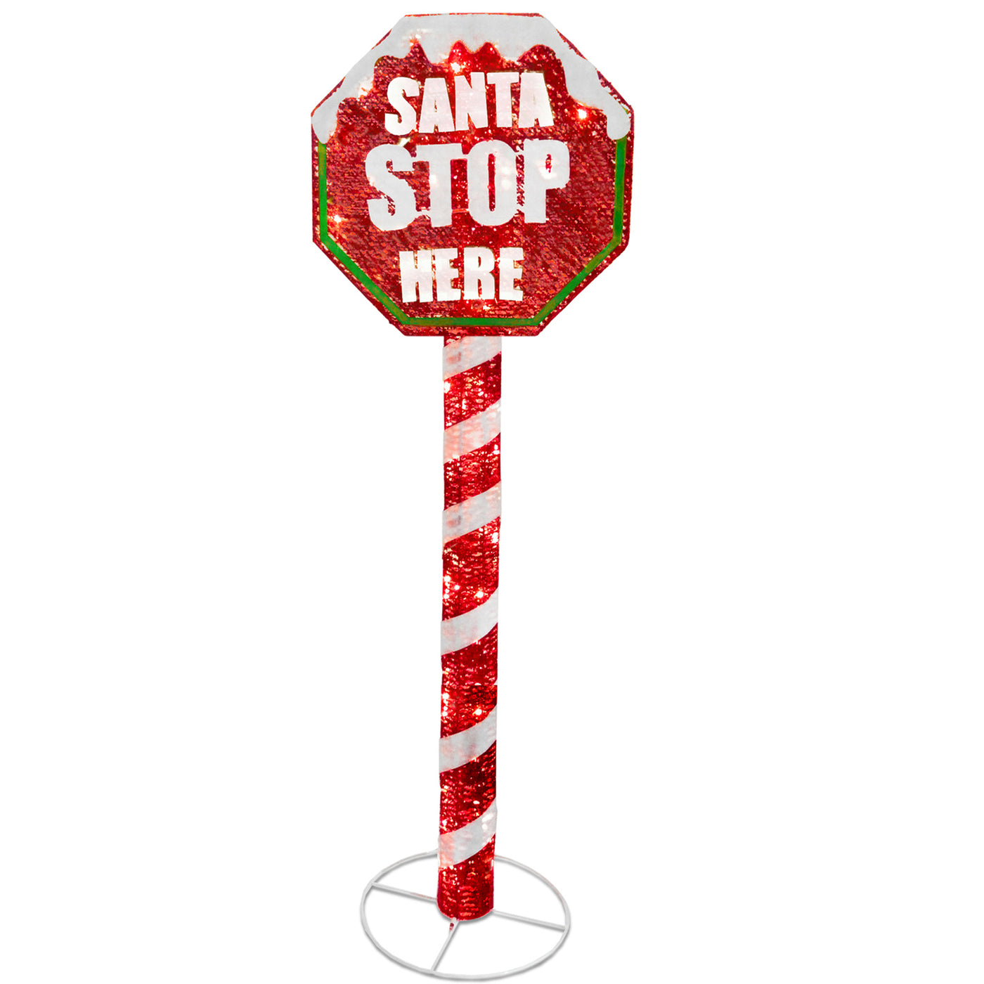 60 in. Stop Sign Decoration with LED Lights