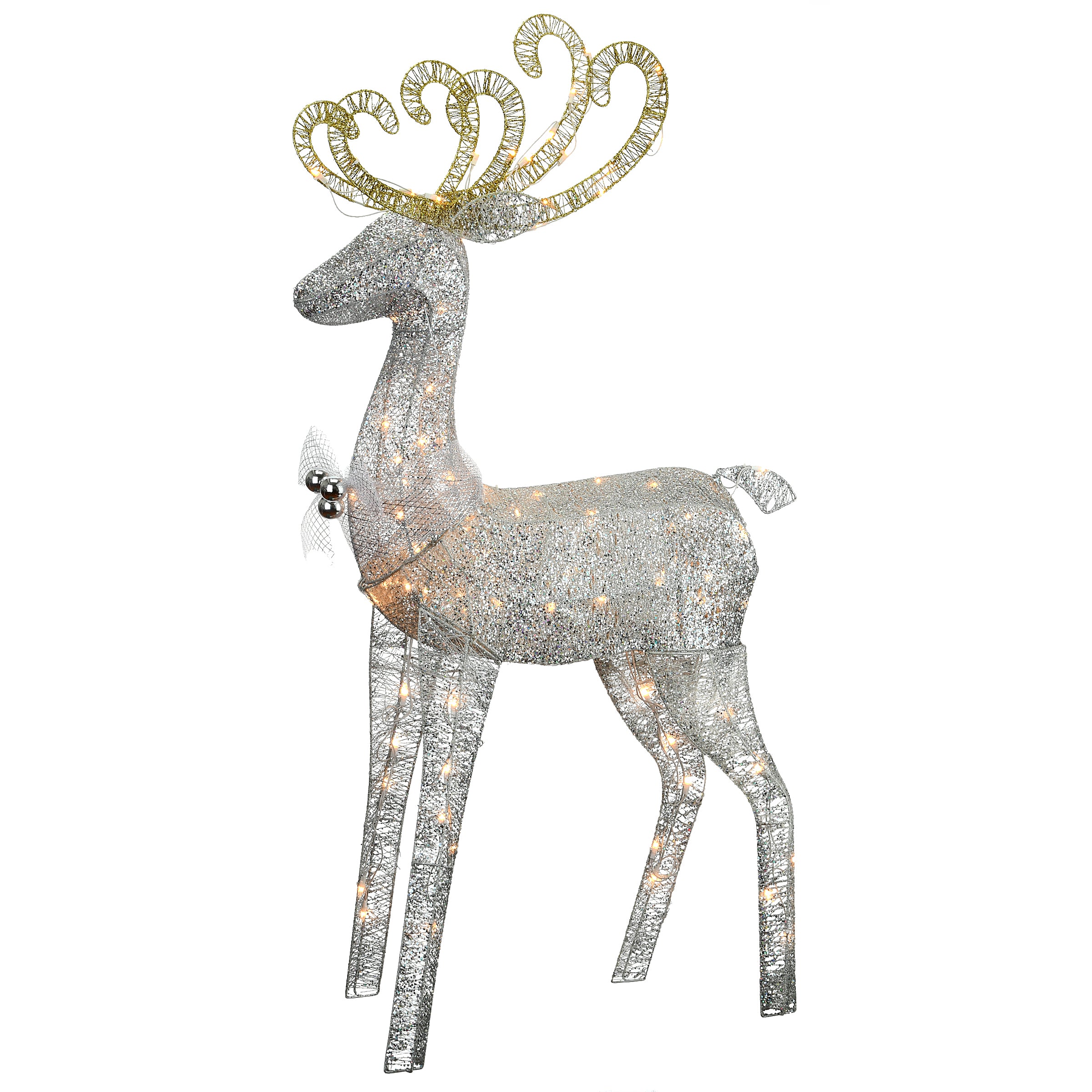 60 in. Reindeer Decoration with Clear Lights