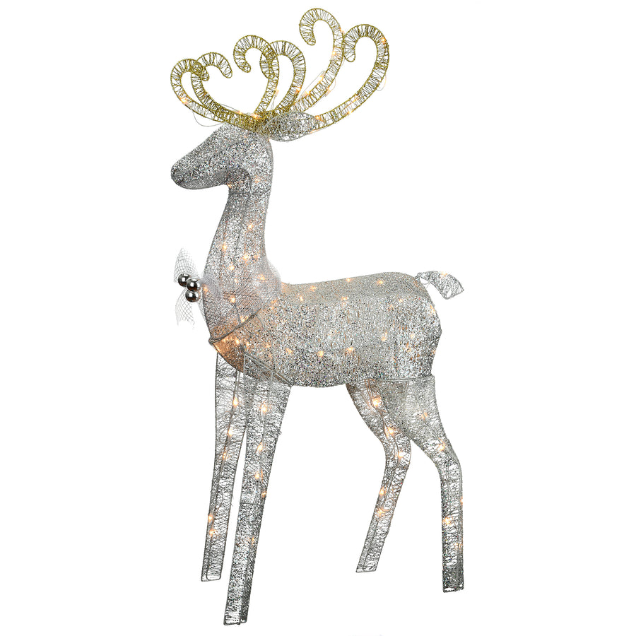 60 in. Reindeer Decoration with Clear Lights