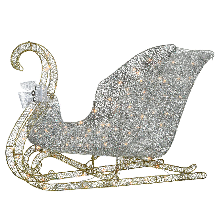 48 in. Santas Sleigh with Cool White LED Lights