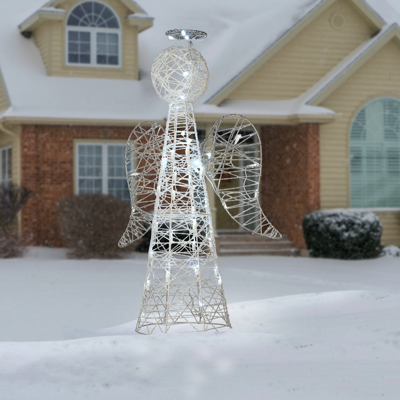36 in. Angel Cone Tree with LED Lights
