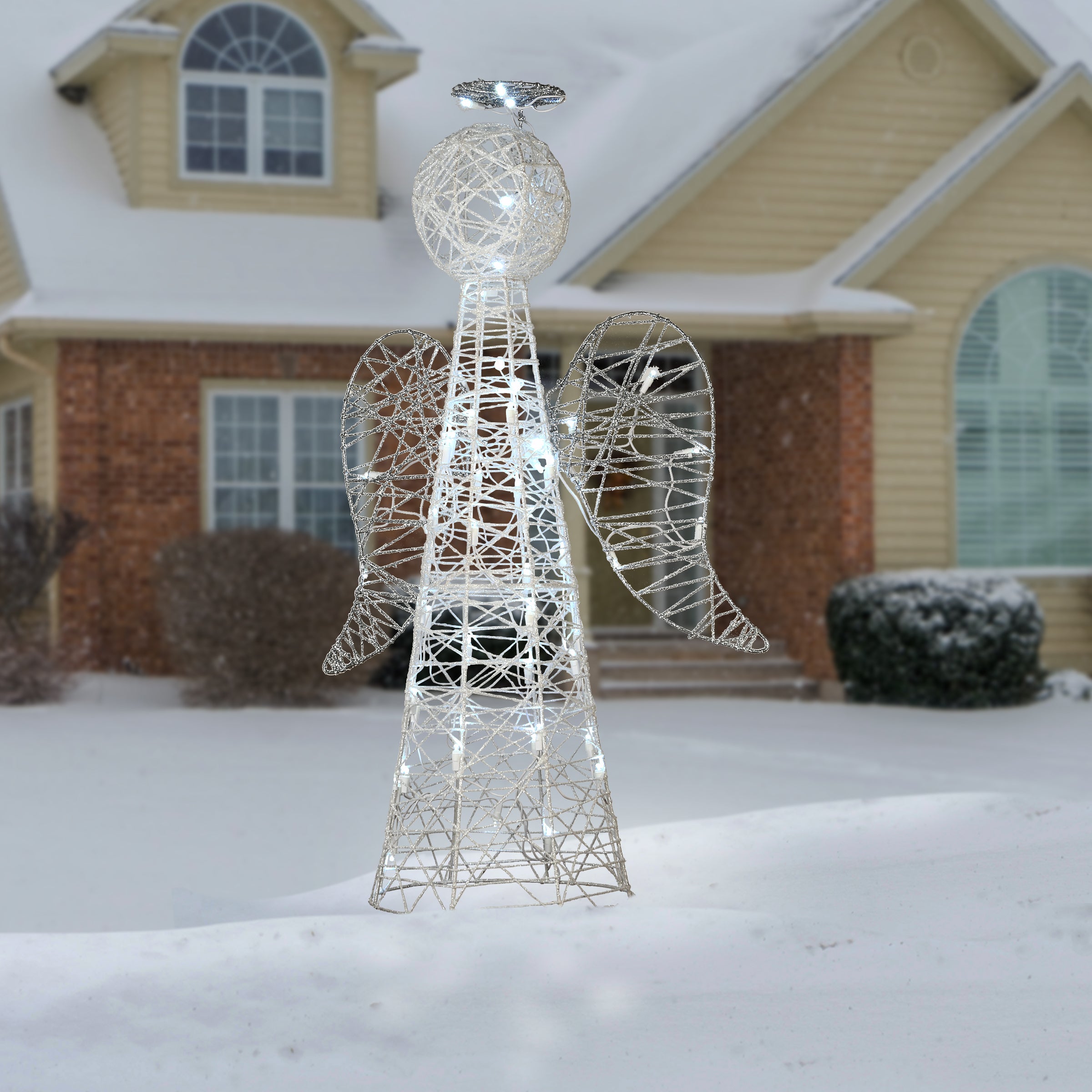 36 in. Angel Cone Tree with LED Lights