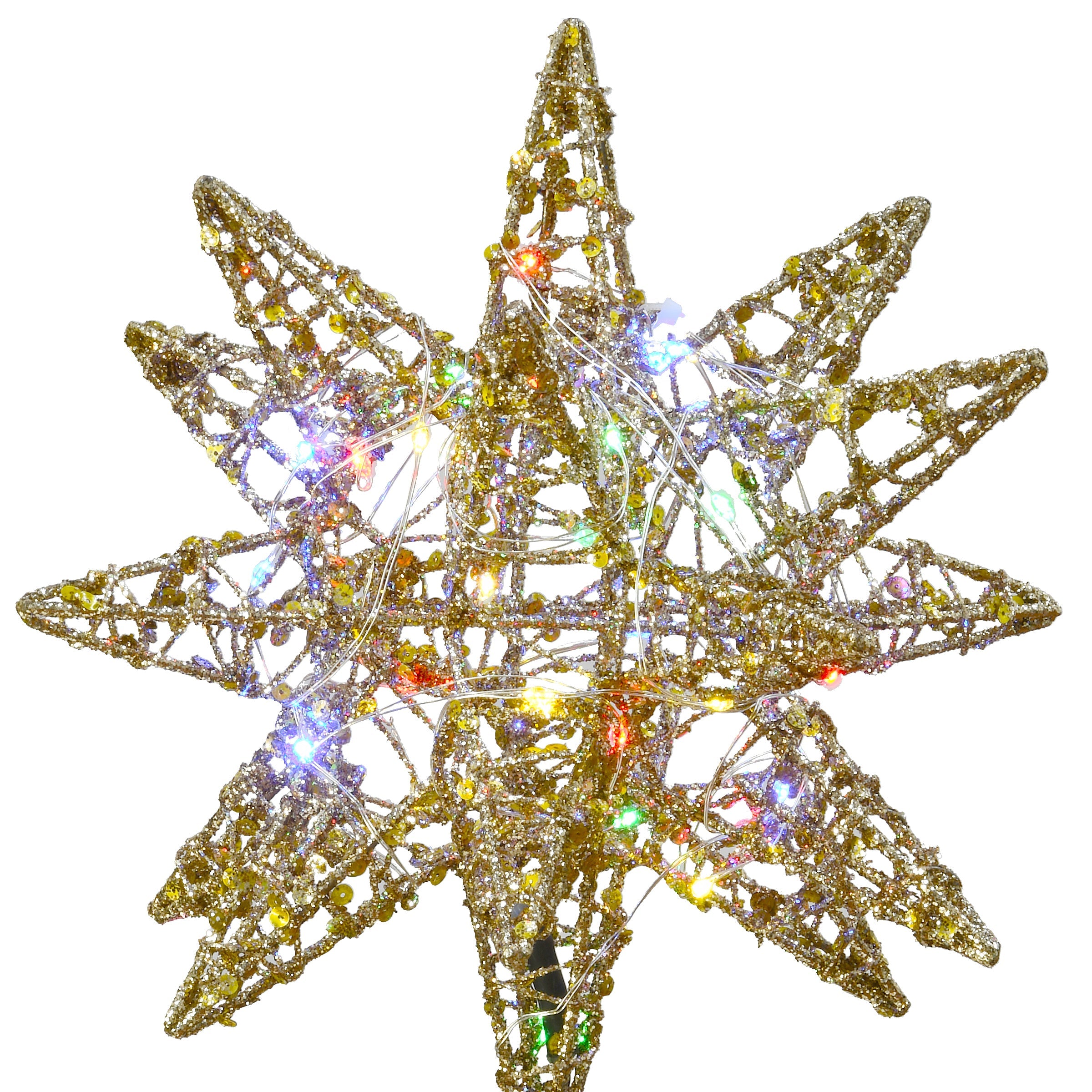 14.5 in. Falling Star Tree Top for Artificial Trees with Dual Color Lights