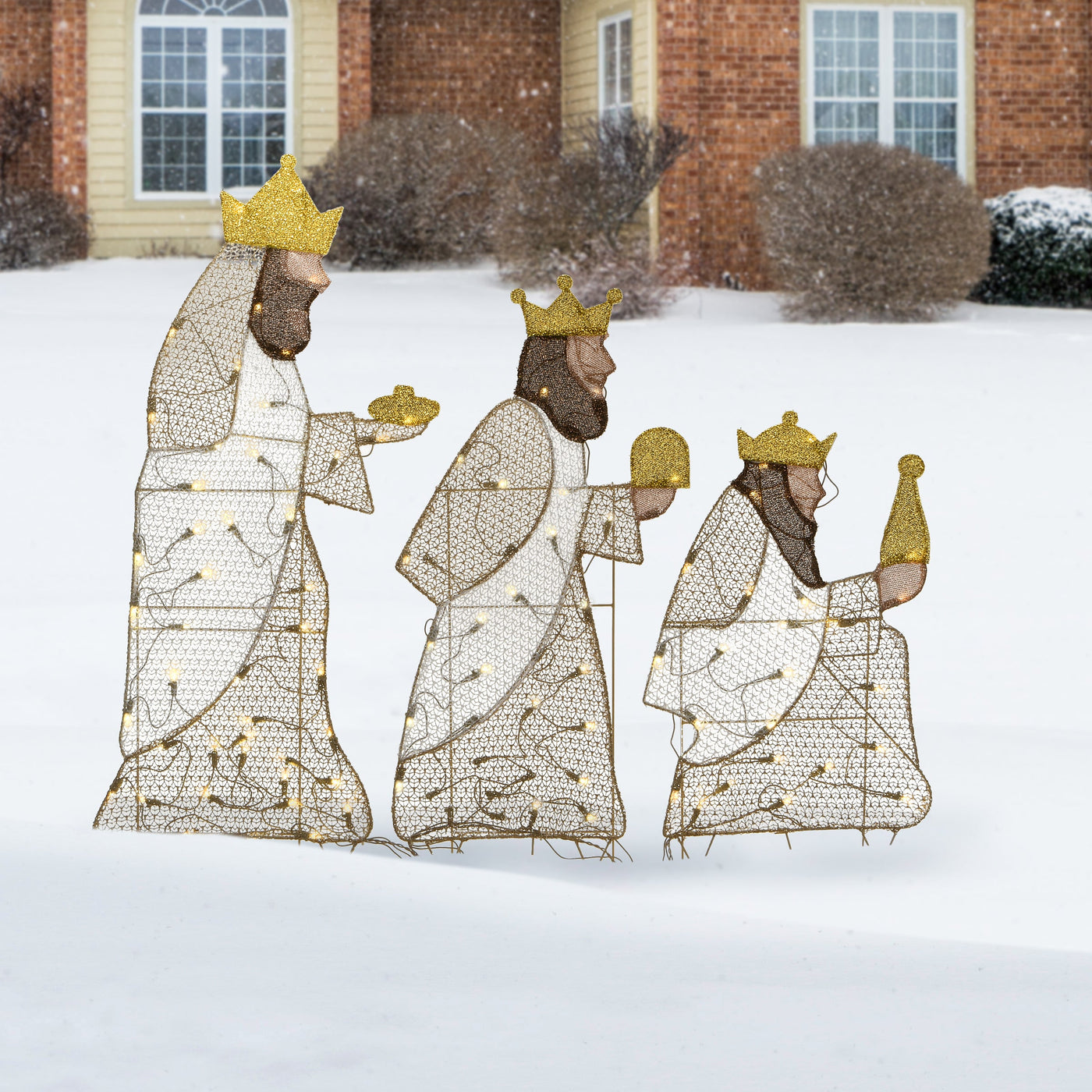 42 in. Three Wisemen with LED Lights