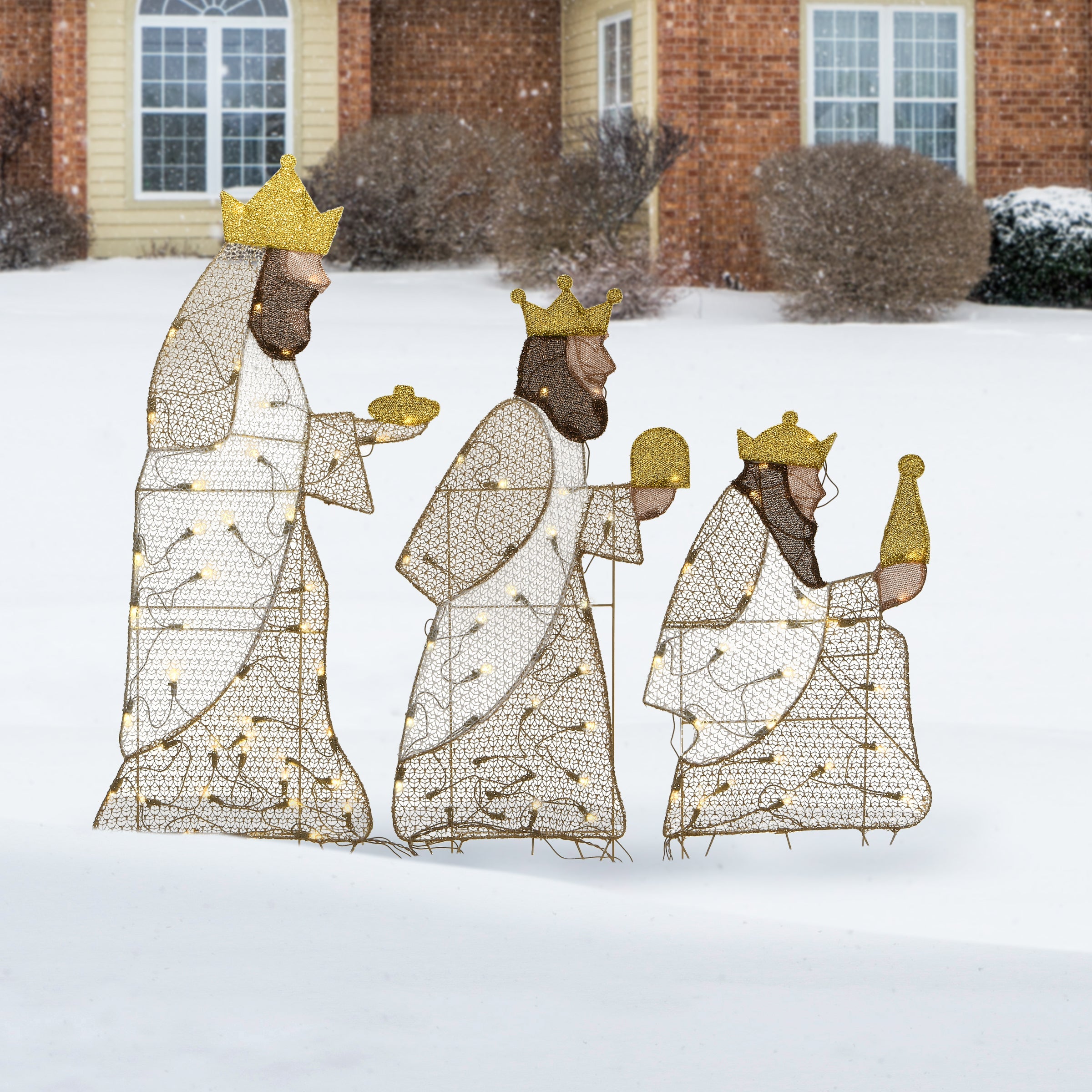 42 in. Three Wisemen with LED Lights