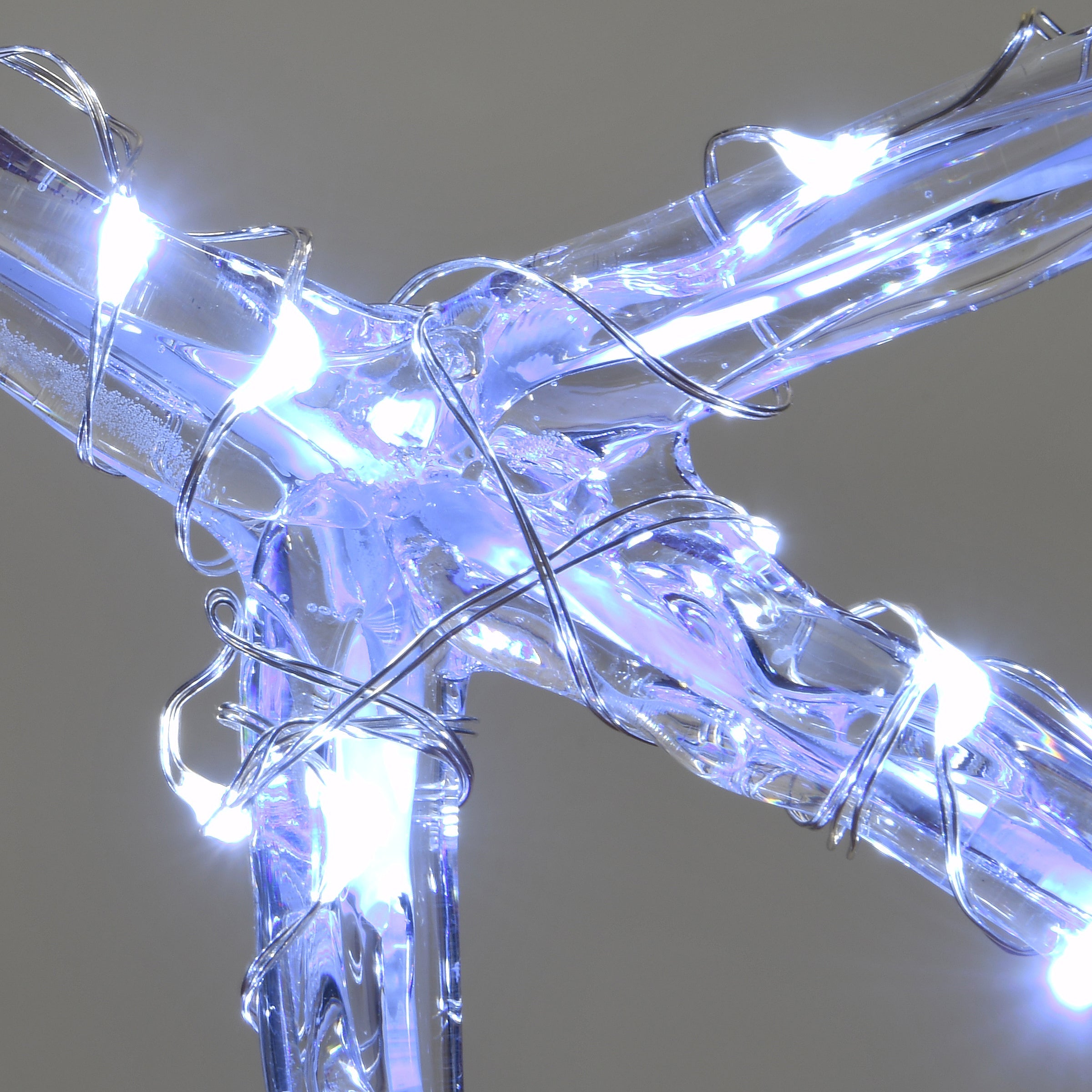 24 in. and 20 in. Ice Crystal Snowflakes with LED Lights