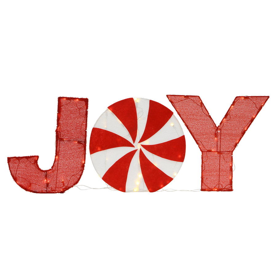 18" Pre-Lit JOY Decoration