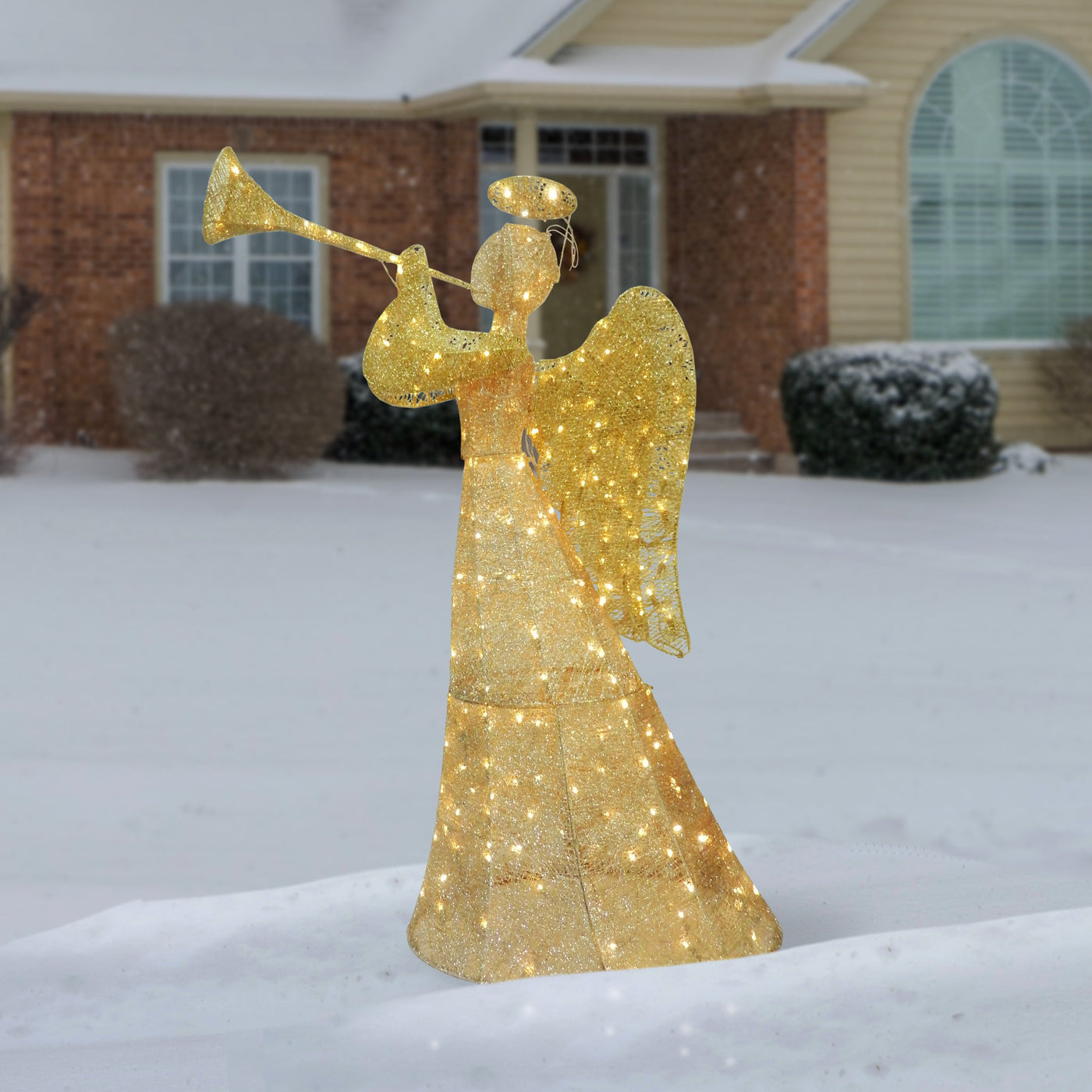 60 in. Champagne Angel Decoration with LED Lights