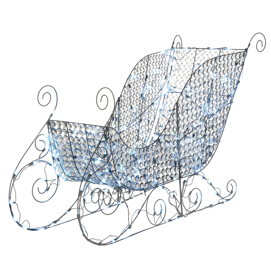 36 in. Ice Crystal Bead Sleigh with LED Lights