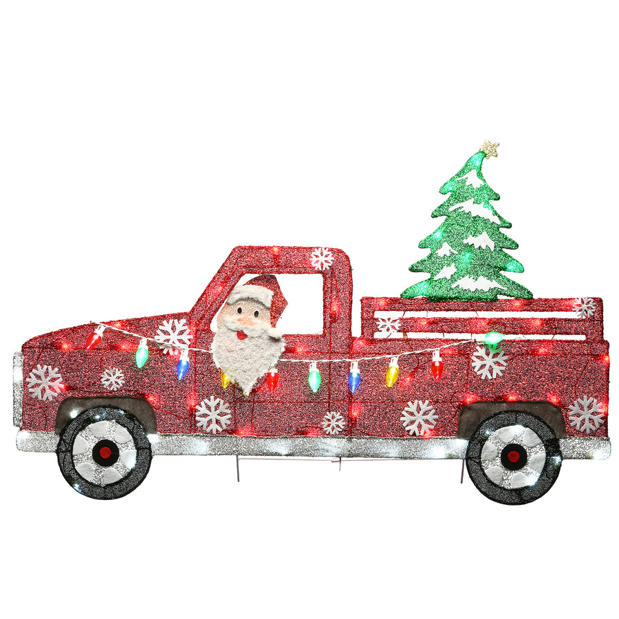 National Tree Company Pre Lit Sisal Snowman Decoration, Cool White LED Lights, Plug In, Christmas Collection, 36 Inches
