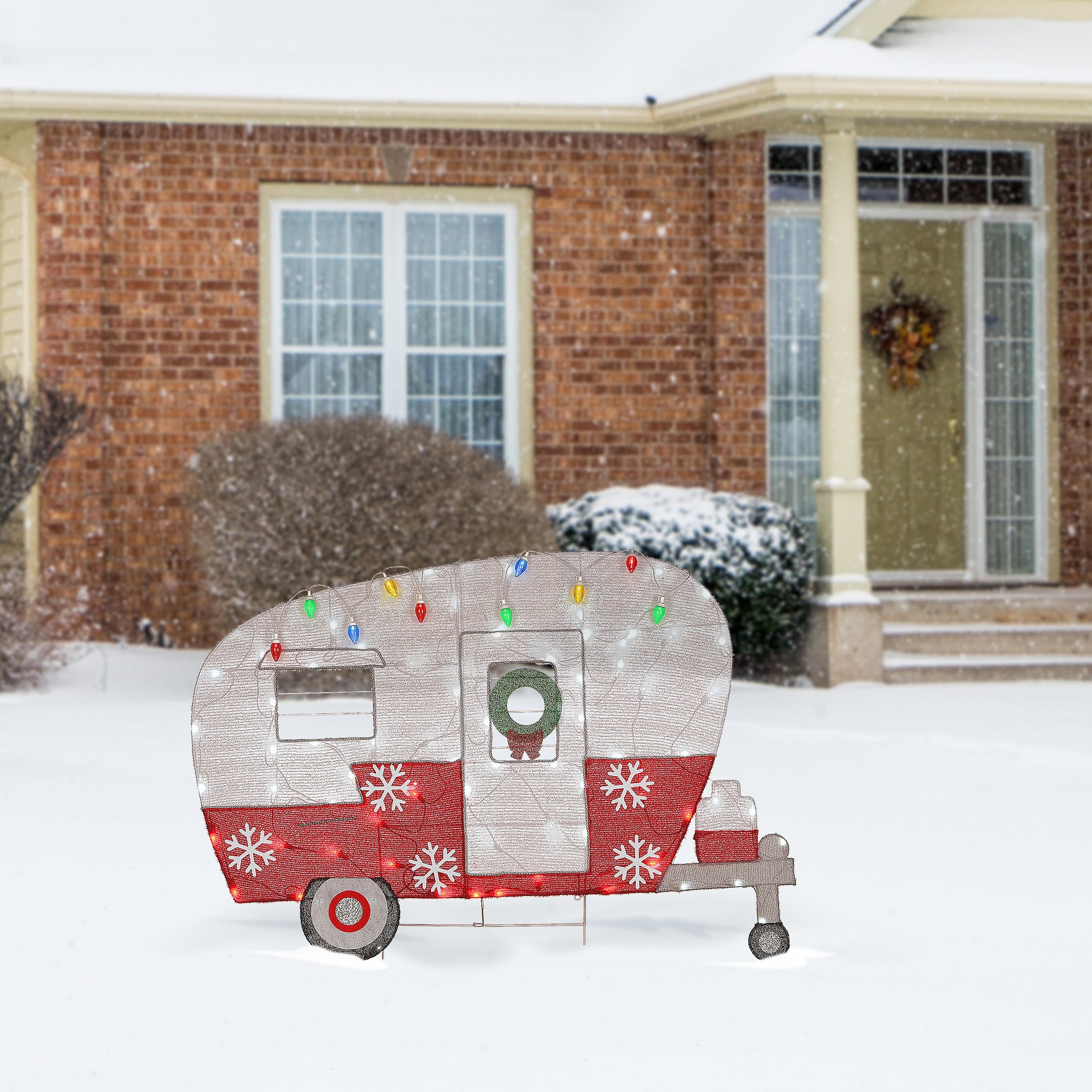 32 in. Pre-Lit Christmas Camper