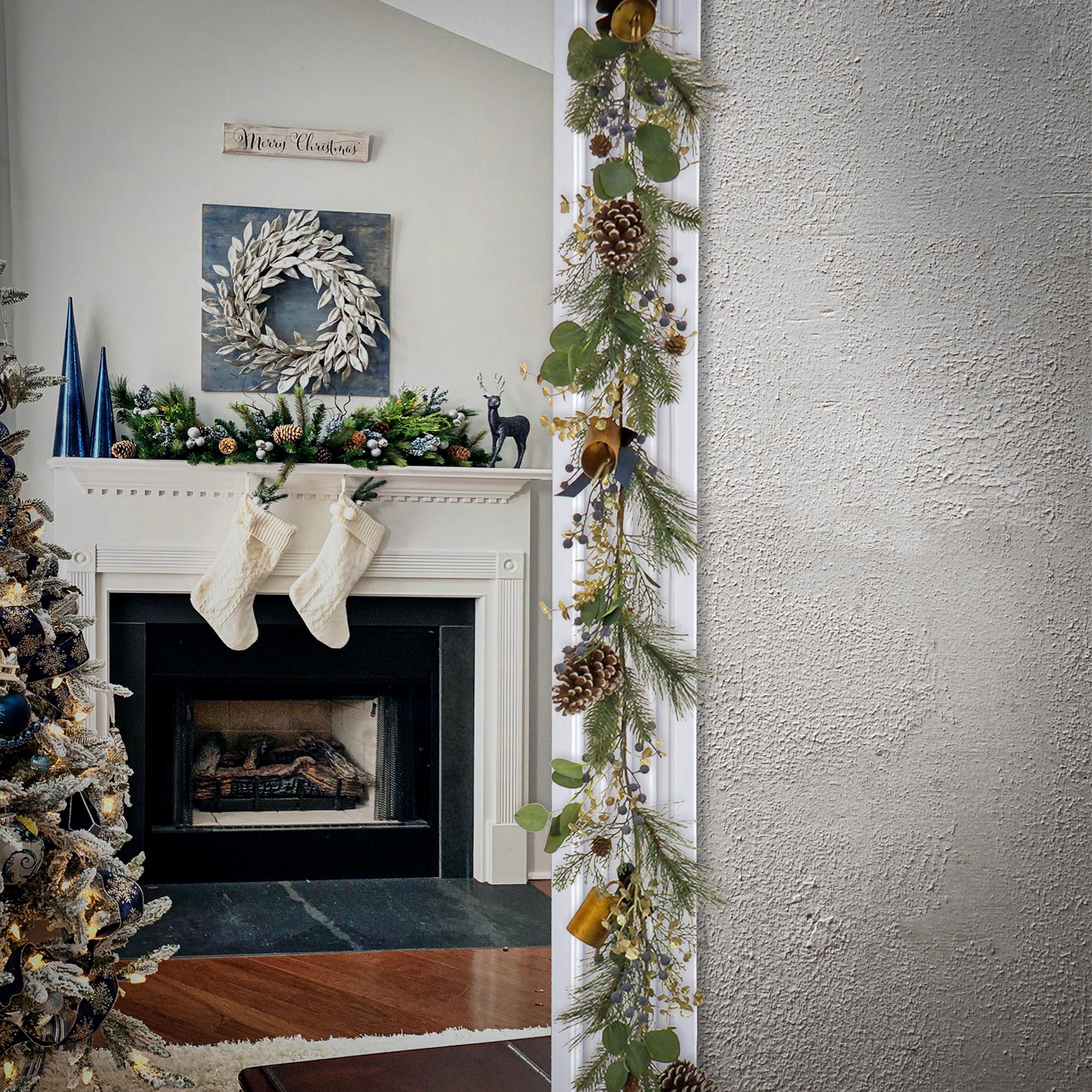 6 ft. HGTV Home Collection Swiss Chic Garland