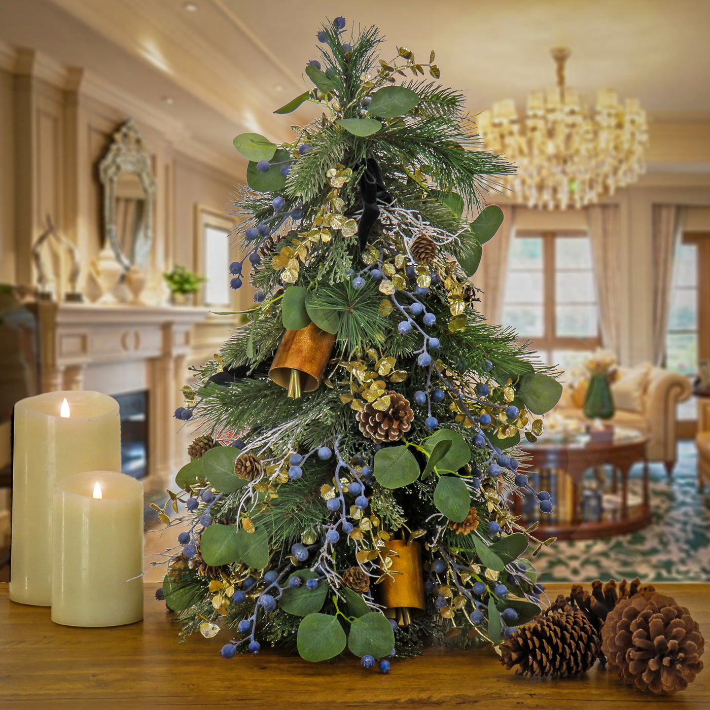 26 in. HGTV Home Collection Swiss Chic Topiary Tree