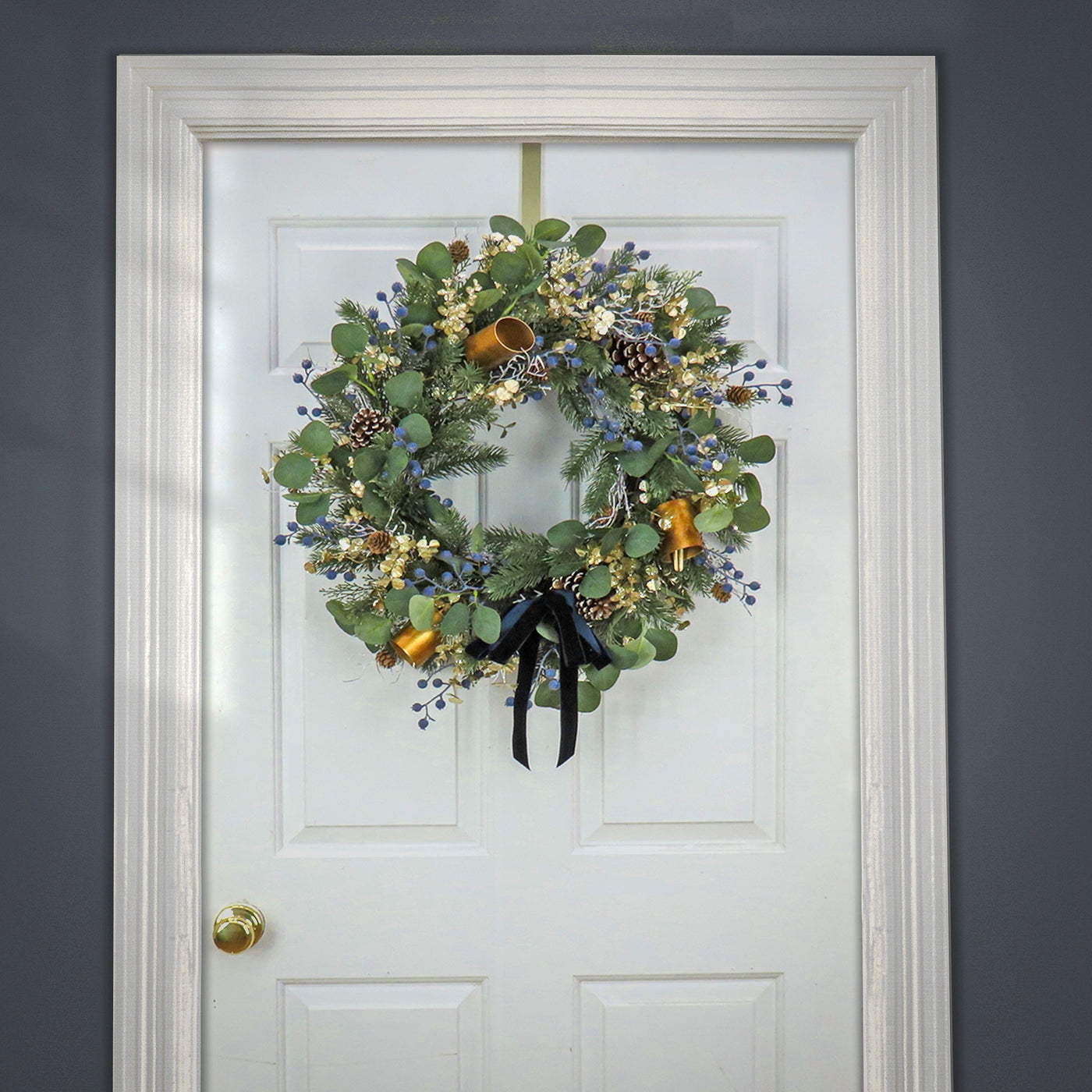 28 in. HGTV Home Collection Swiss Chic Wreath