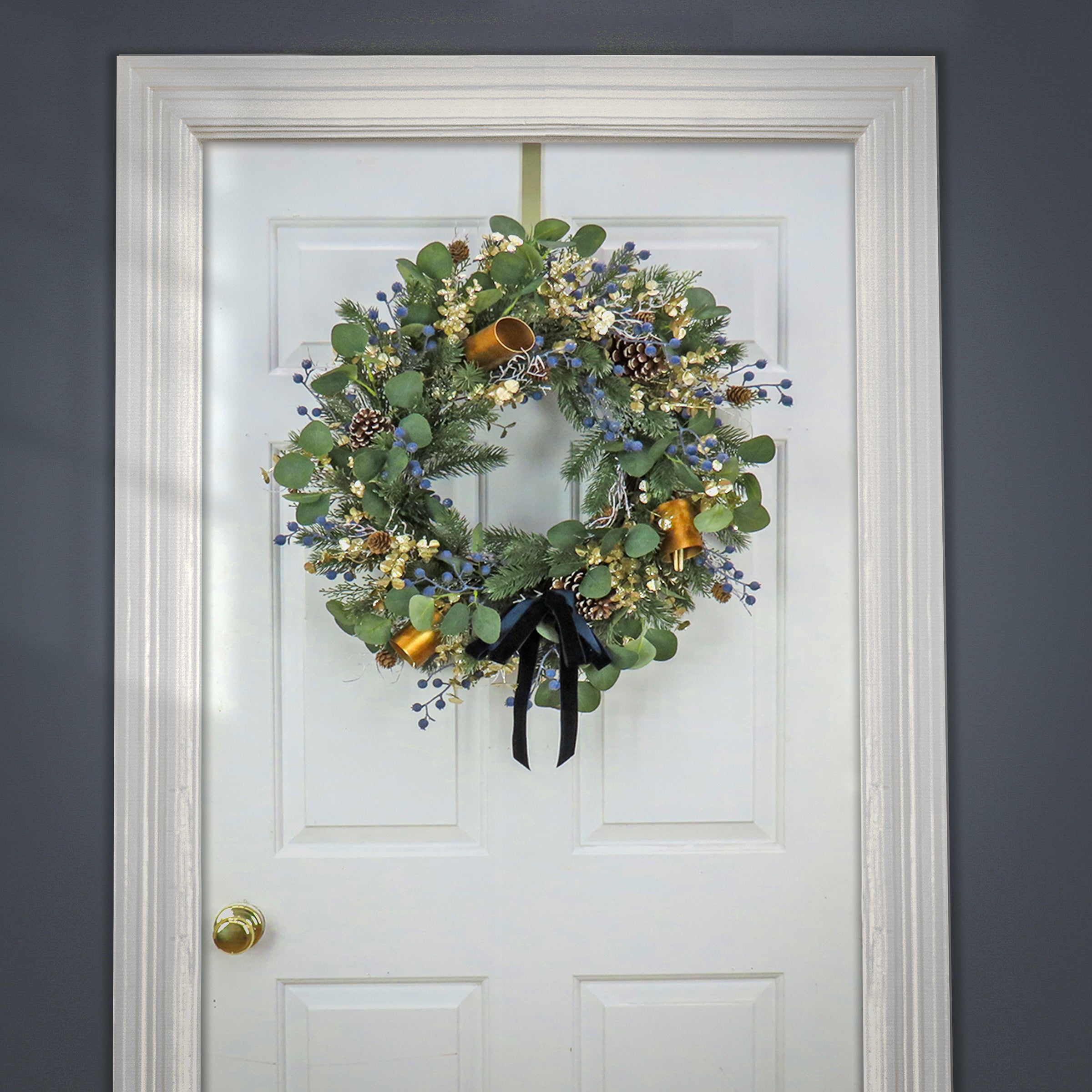 28 in. HGTV Home Collection Swiss Chic Wreath