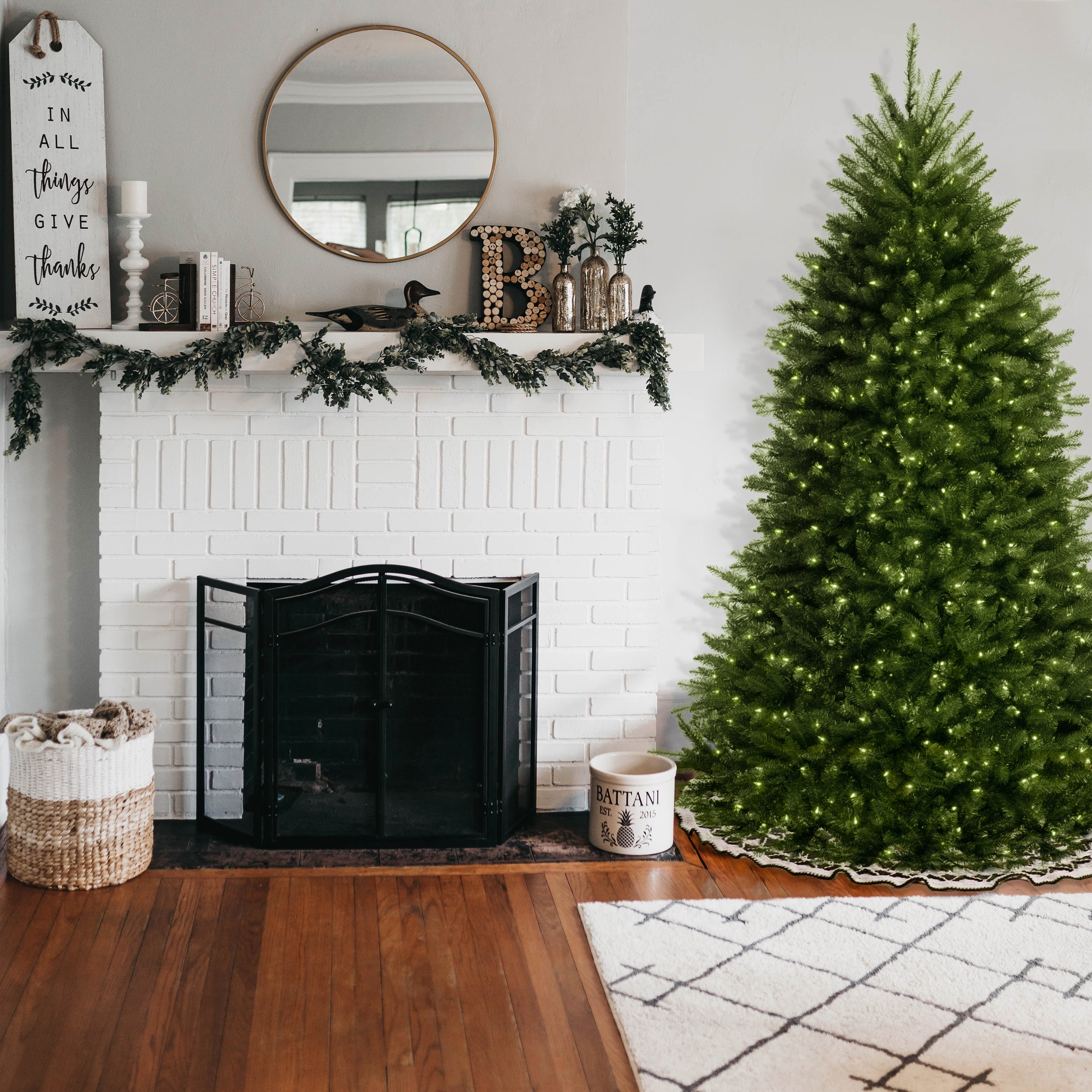 6.5 ft. Pre-Lit Dunhill Fir Blue Tree with Clear Lights