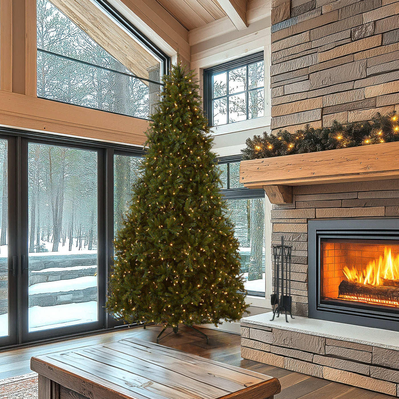 10 ft. Pre-Lit Dunhill Fir Tree with Dual Color LED Lights